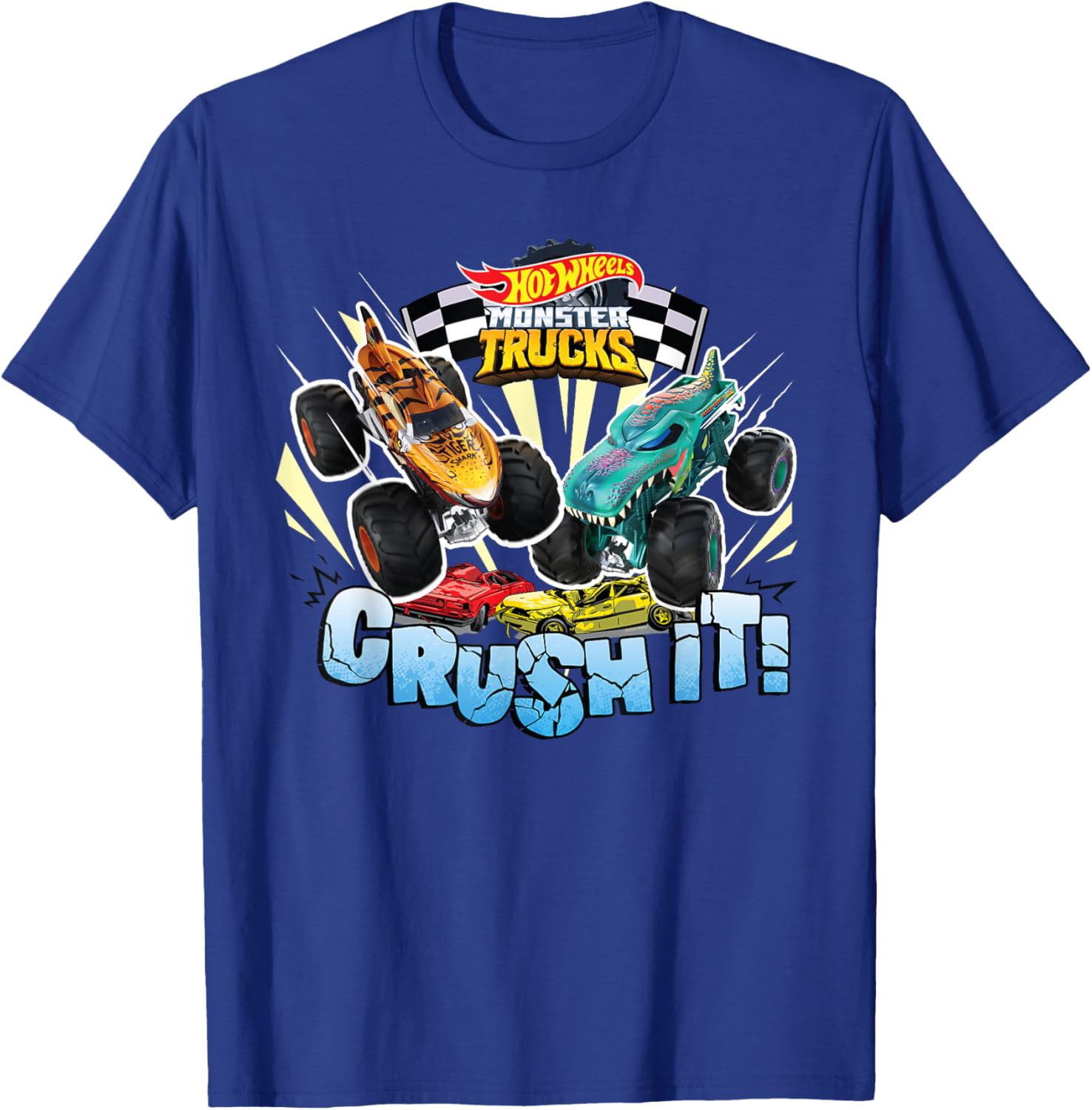 Hot Wheels Monster Trucks Crush It T-Shirt for Kids Fun and Style - 6