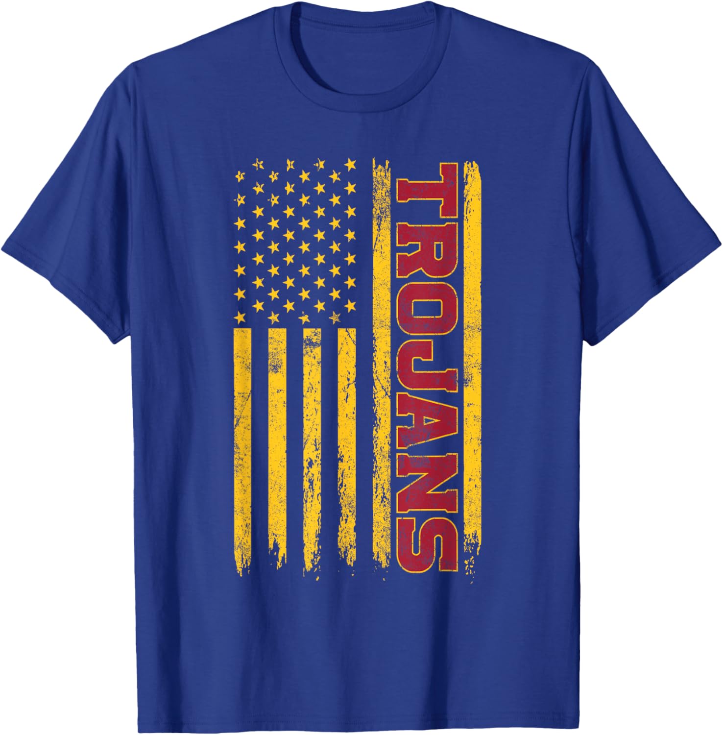 USC Trojans American Flag T-Shirt for Sports Fans and Outdoors Fun - 17