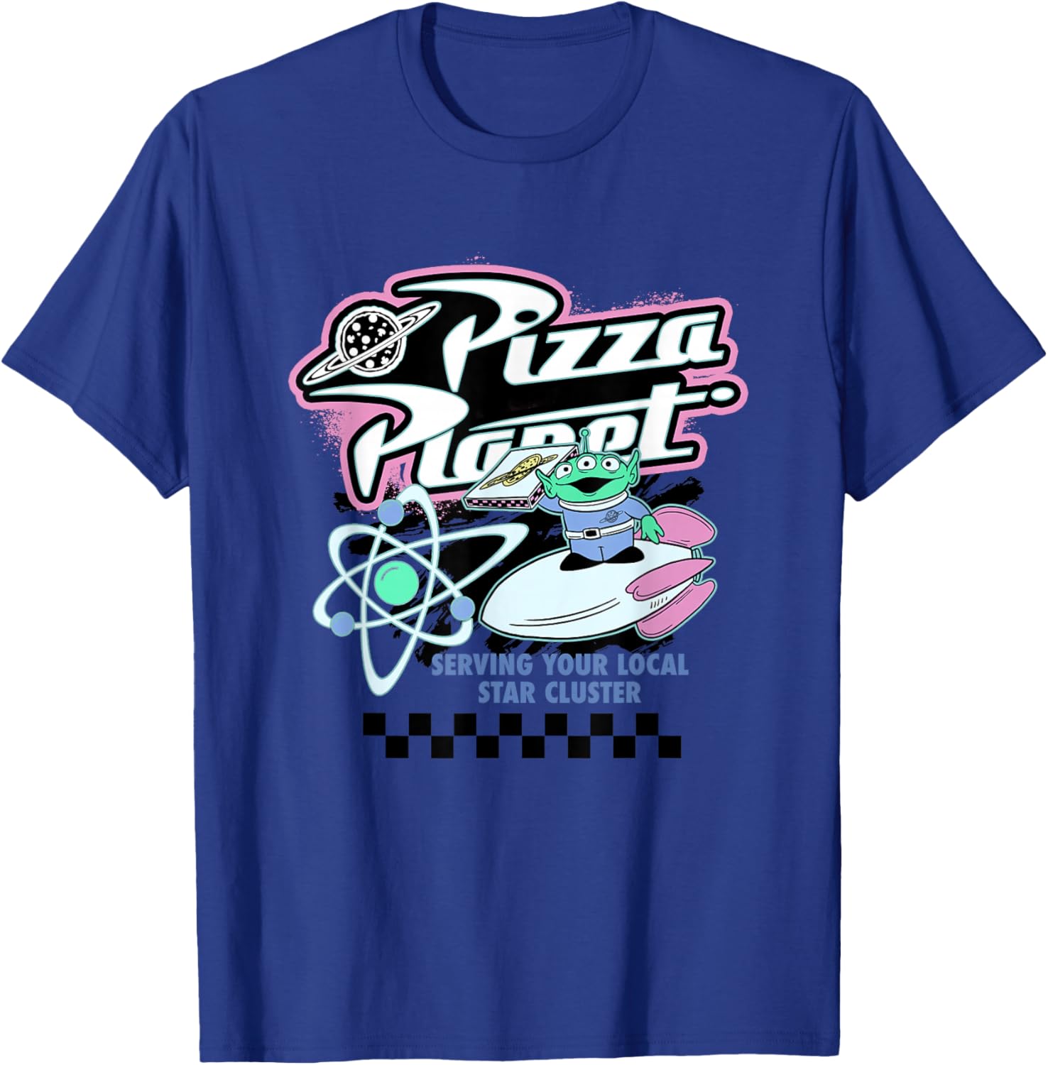 Disney Pixar Toy Story Pizza Planet Retro Neon Poster T-Shirt for Fans - 1