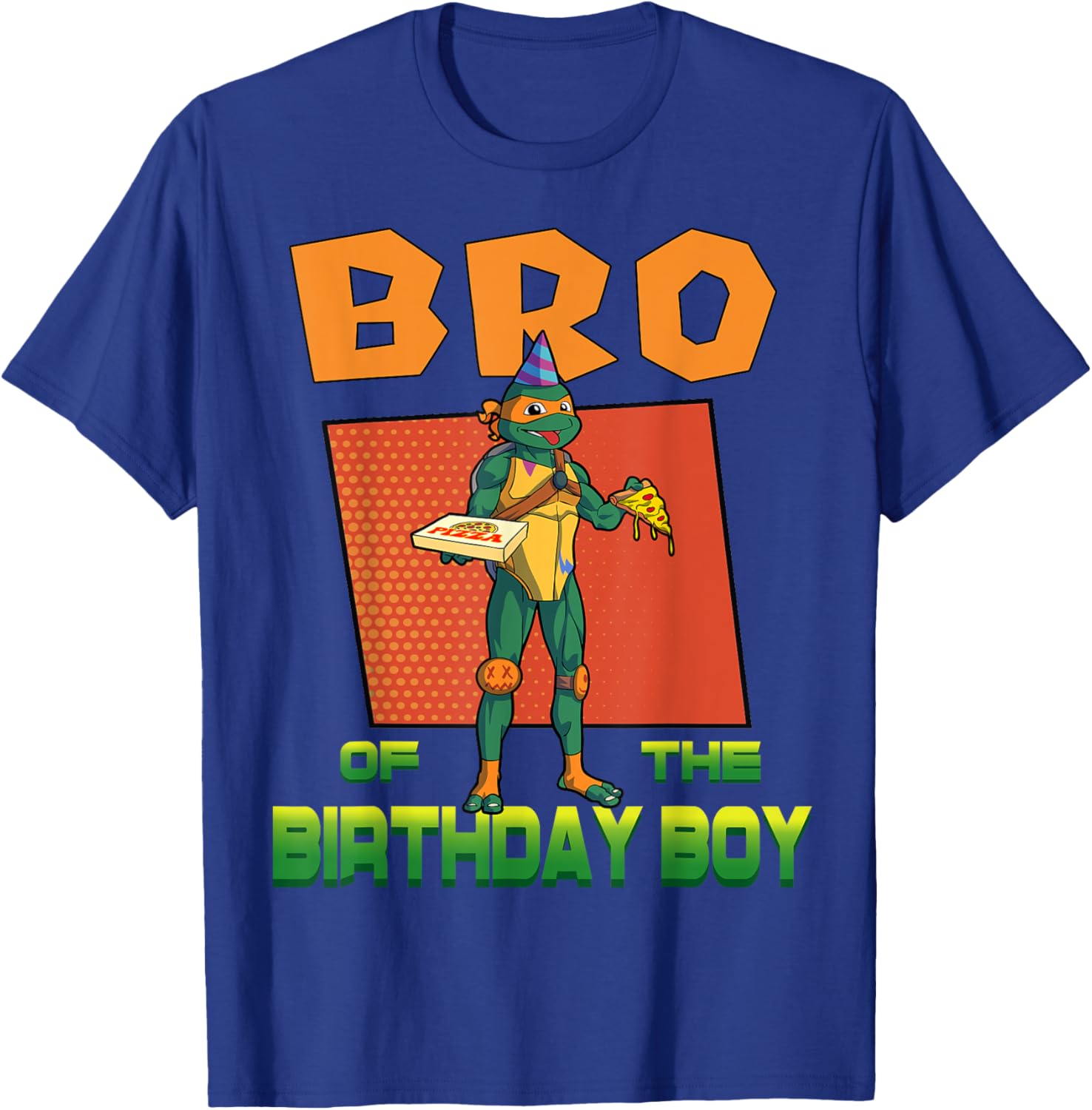 Mademark TMNT Mikey Birthday Boy Pizza Party T-Shirt for Kids - 9
