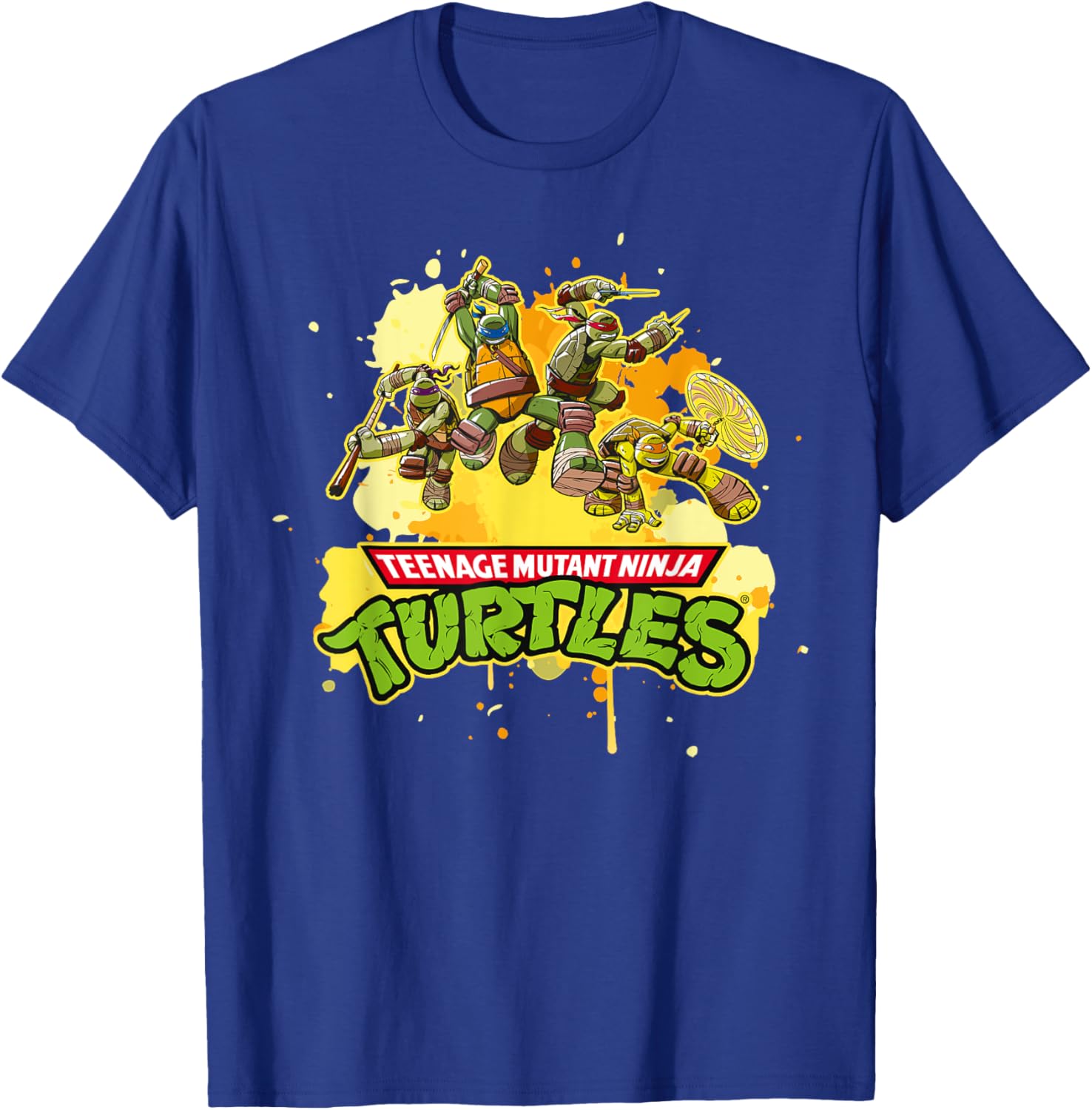 Mademark TMNT Splatter Paint Attack T-Shirt for Teenage Mutant Ninja Turtles Fans - 2