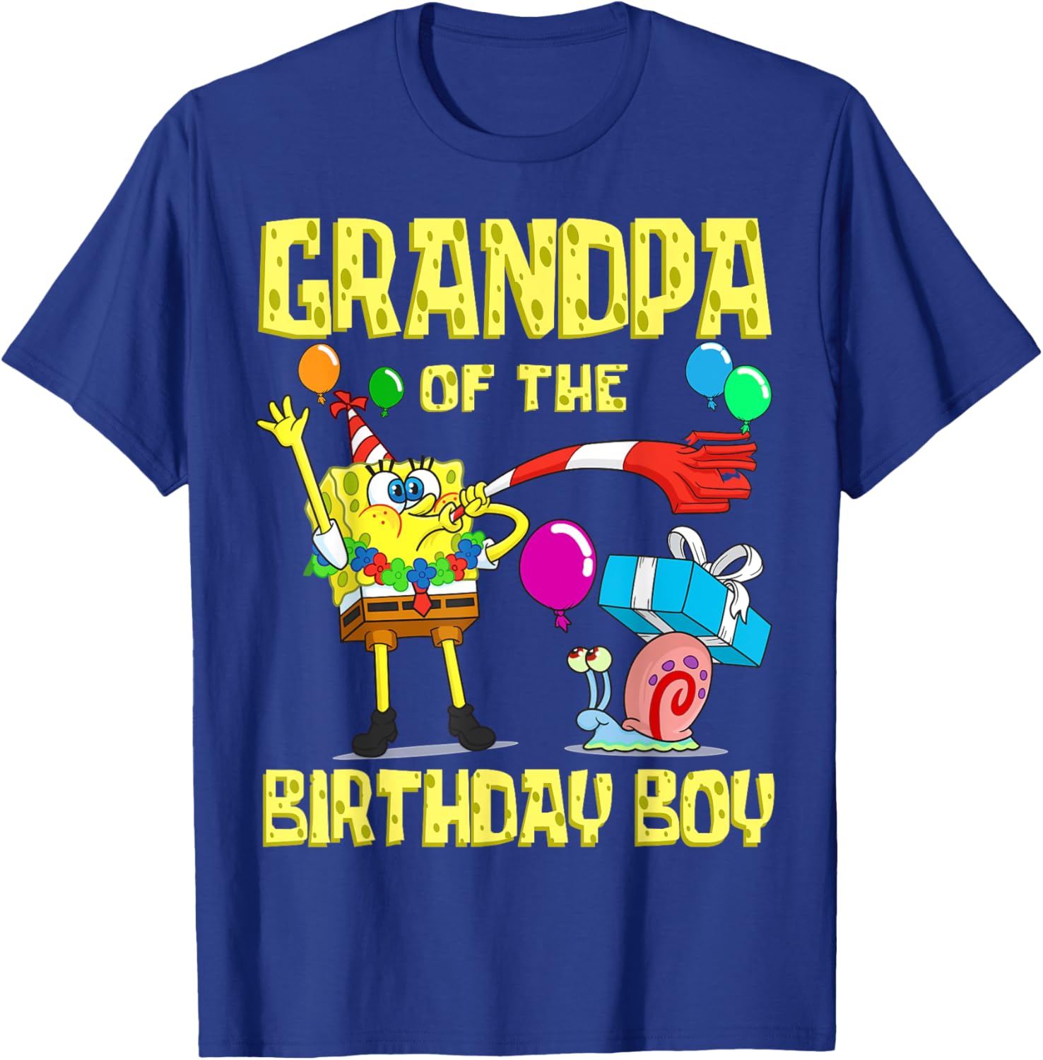SpongeBob Grandpa of the Birthday Boy Theme Party T-Shirt for Kids - 2