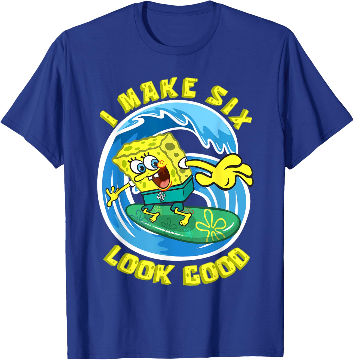 Mademark SpongeBob SquarePants 6th Birthday T-Shirt for Kids Fun Gift - 10