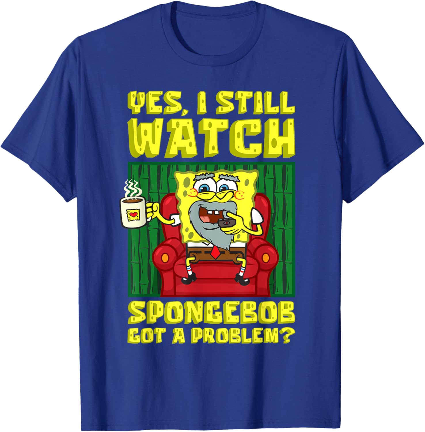 Mademark x SpongeBob Adult T-Shirt I Still Watch SpongeBob Humor Tee - 17