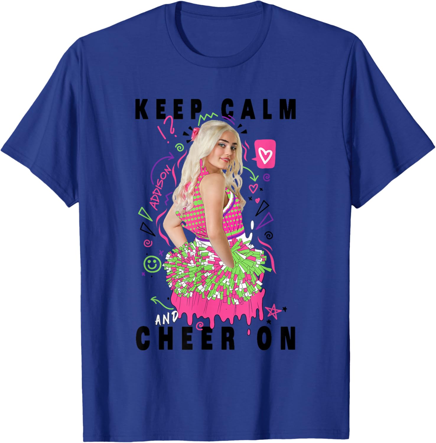 Disney Channel Zombies 2 Addison Keep Calm Cheer On T-Shirt for Fans - 14