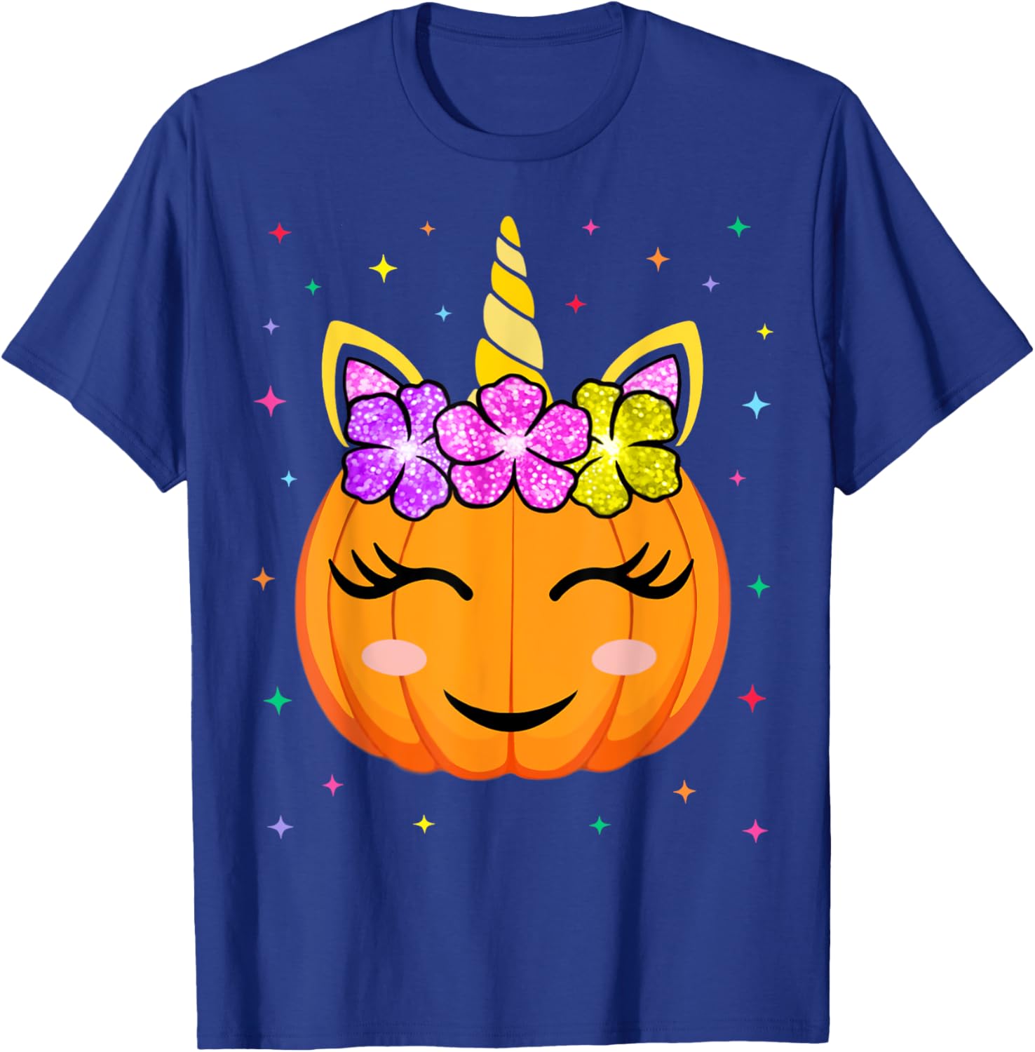 Cute Unicorn Pumpkin Halloween T-Shirt for Girls - Fun Kids Costume - 15