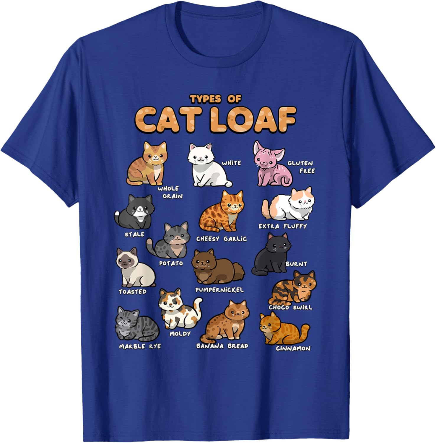 Cute Cat Loaf Kawaii Kitten T-Shirt for Cat Lovers Men Women Kids - 15