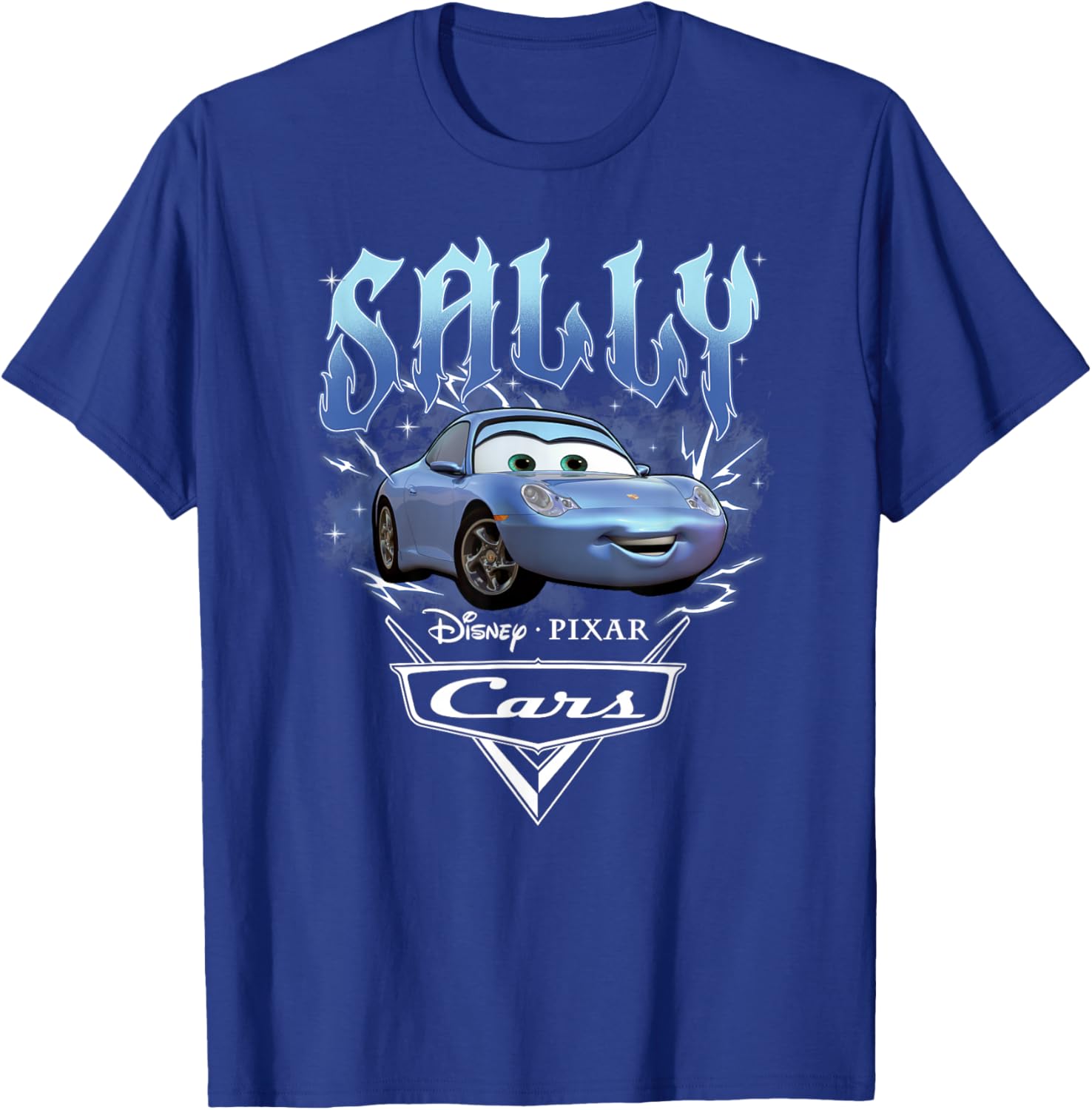 Disney Pixar Cars Sally Racer Distressed Portrait T-Shirt for Fans - 4