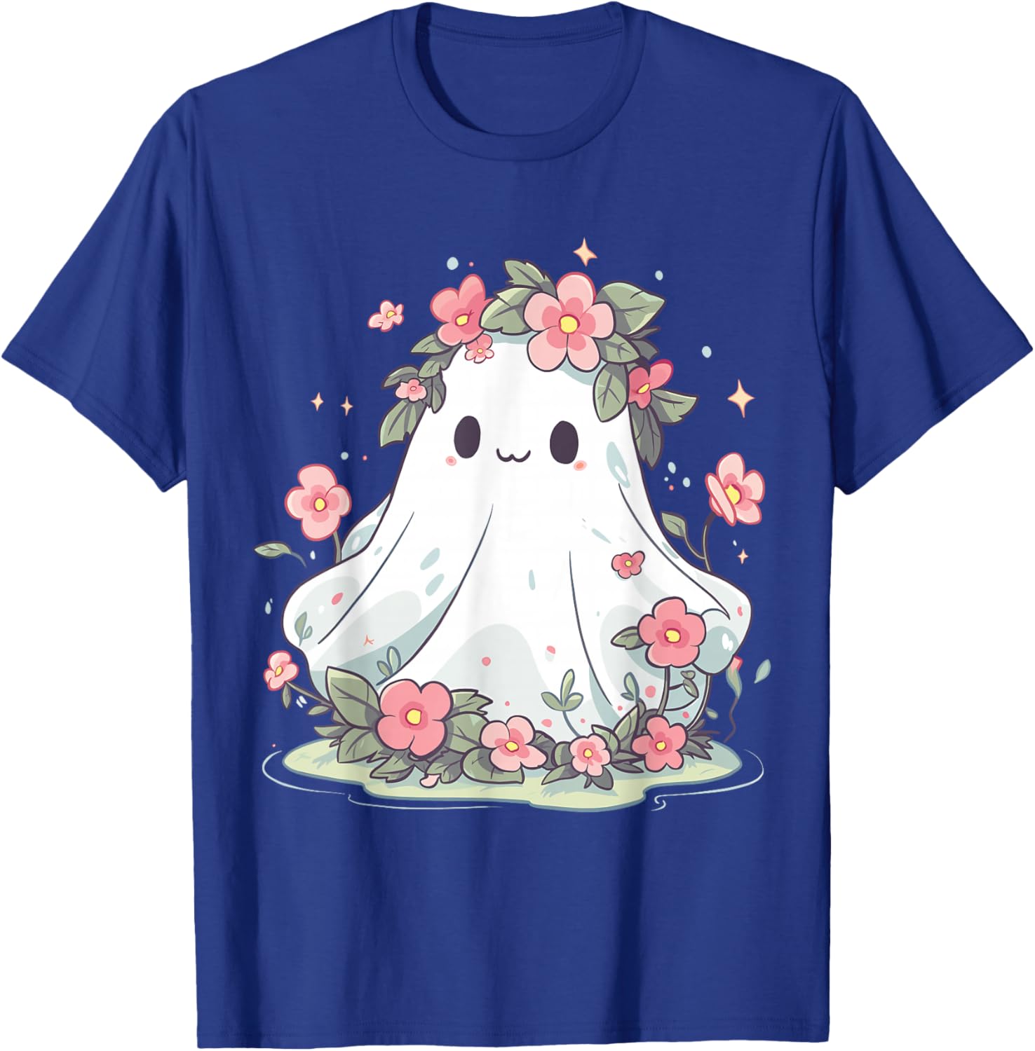 Floral Ghost Halloween Shirt for Girls and Women – Fun Costume T-Shirt - 24