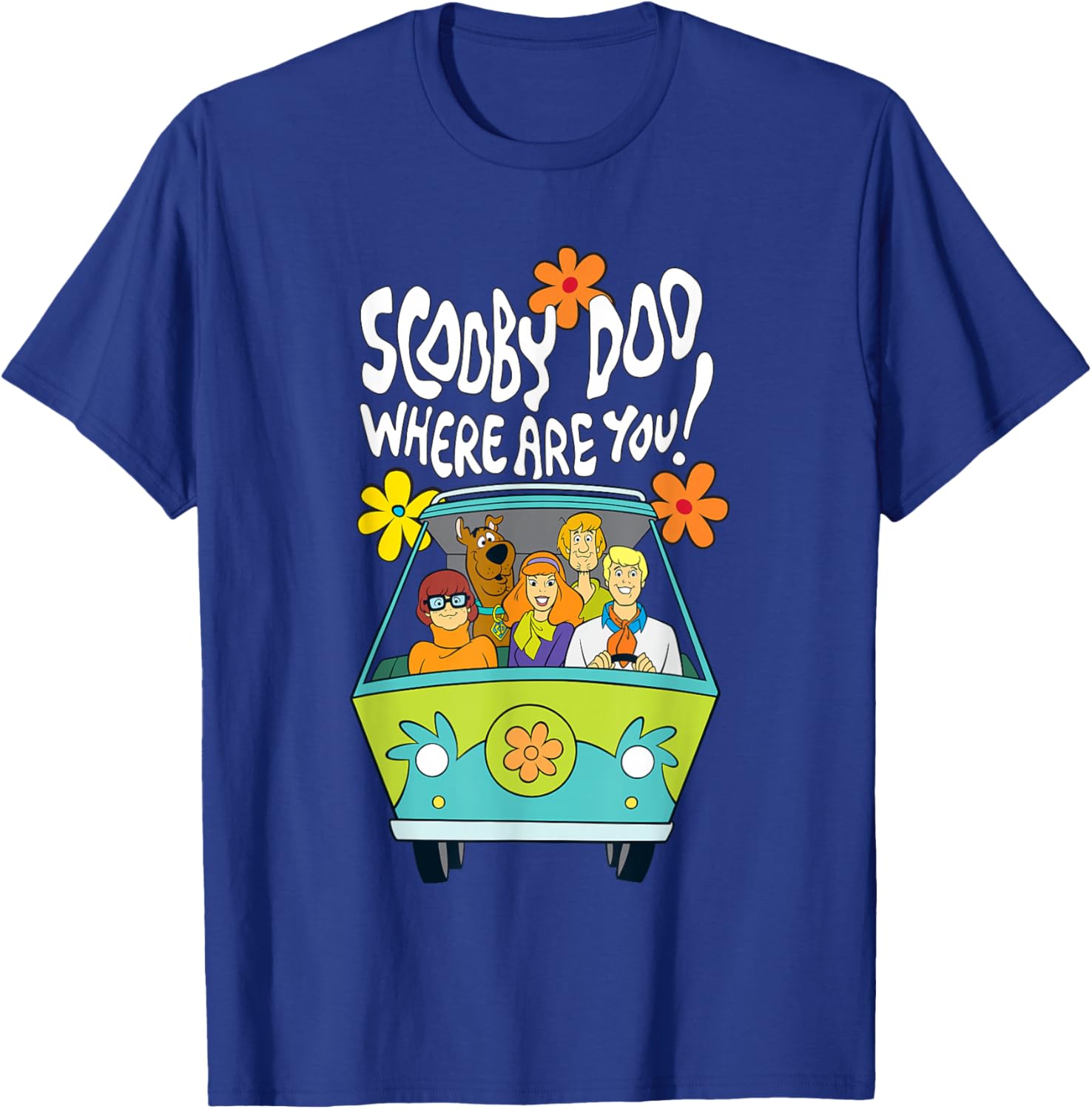 Scooby-Doo Vintage Mystery Machine Floral T-Shirt for Fun Style - 15