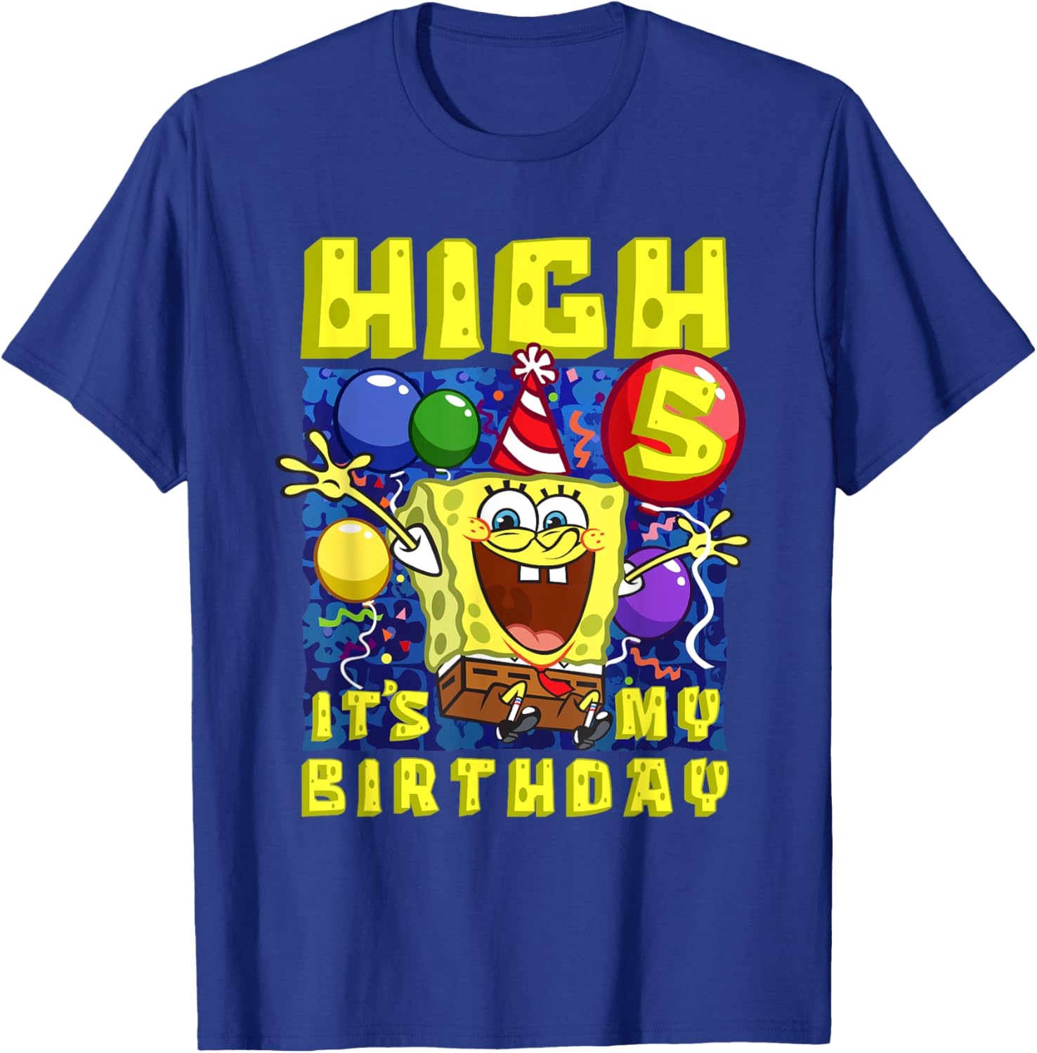 SpongeBob SquarePants Birthday T-Shirt for Boys and Girls Age 5 - 16
