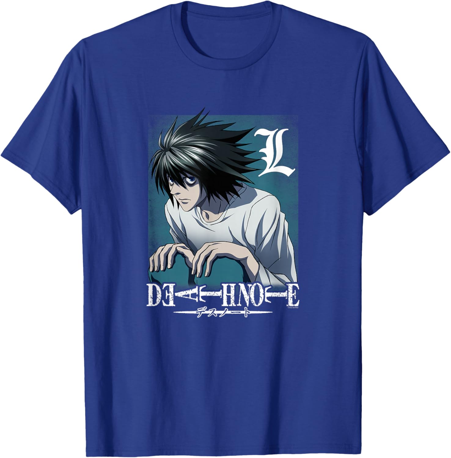 Death Note L Crouching Logo Anime T-Shirt for Fans of Manga and Anime - 8