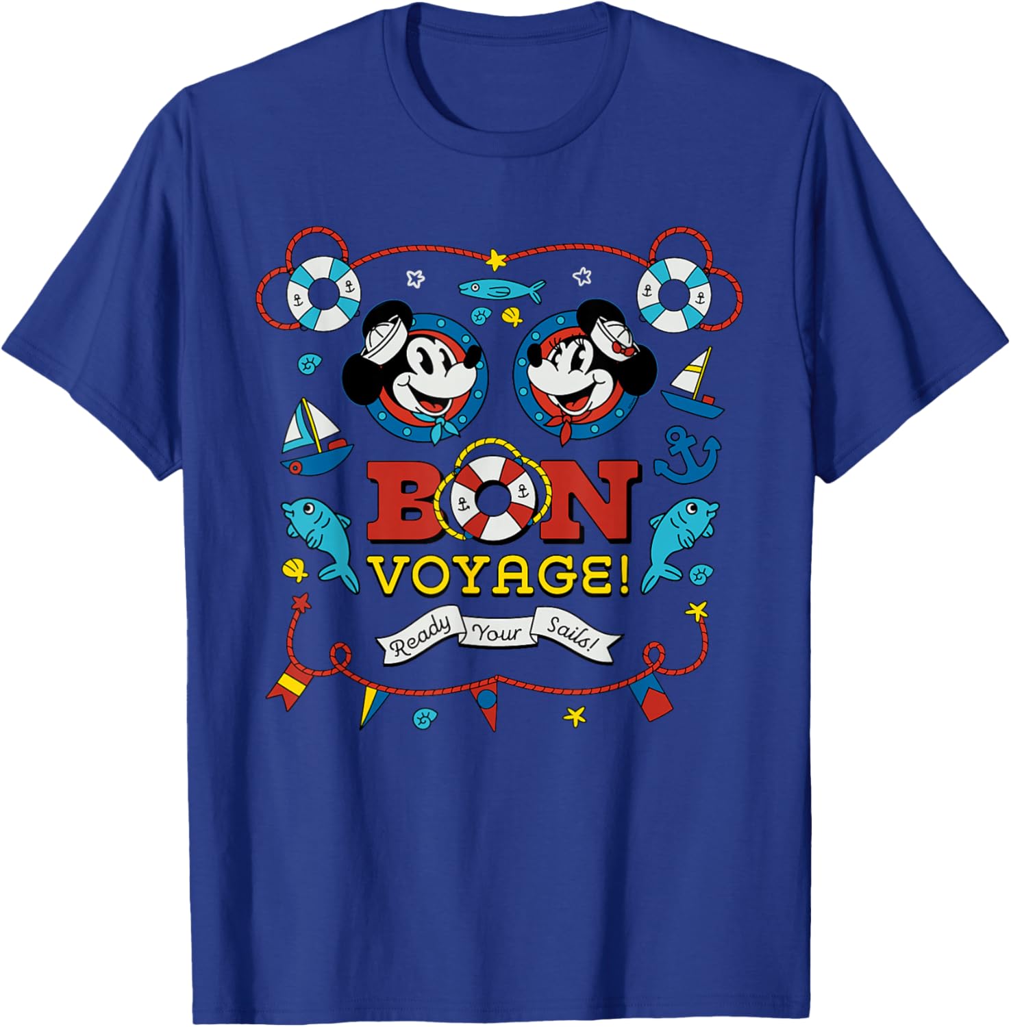 Disney Cruise Mickey and Minnie Mouse Bon Voyage Vacation T-Shirt - 27