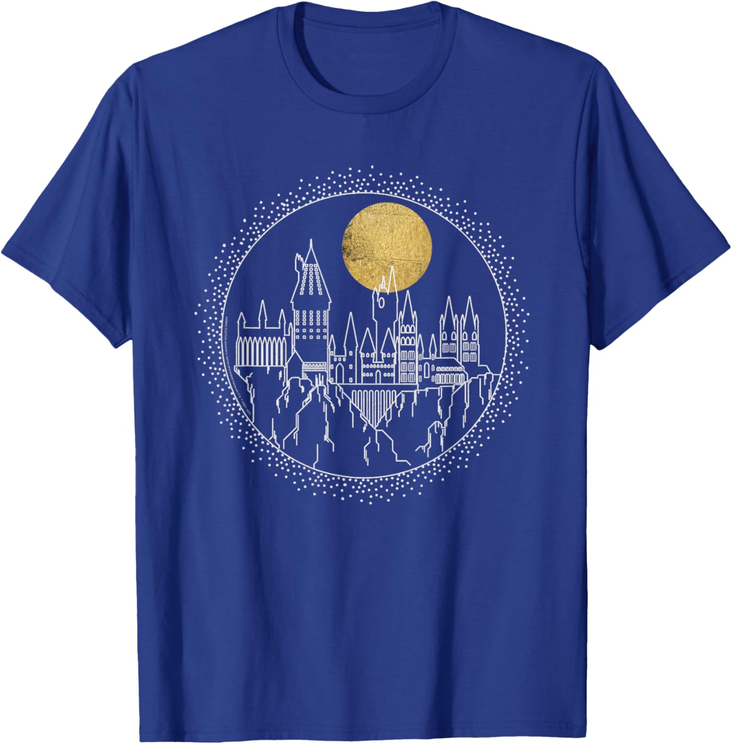 Harry Potter Hogwarts Full Moon Line Art T-Shirt for Fans and Wizards - 7
