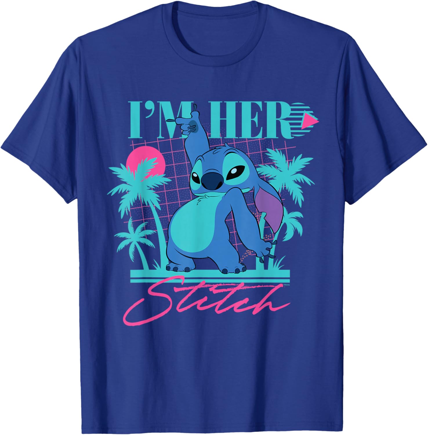 Disney Stitch Retro 90s Couples Matching I'm Her Stitch T-Shirt for Fun Love - 5