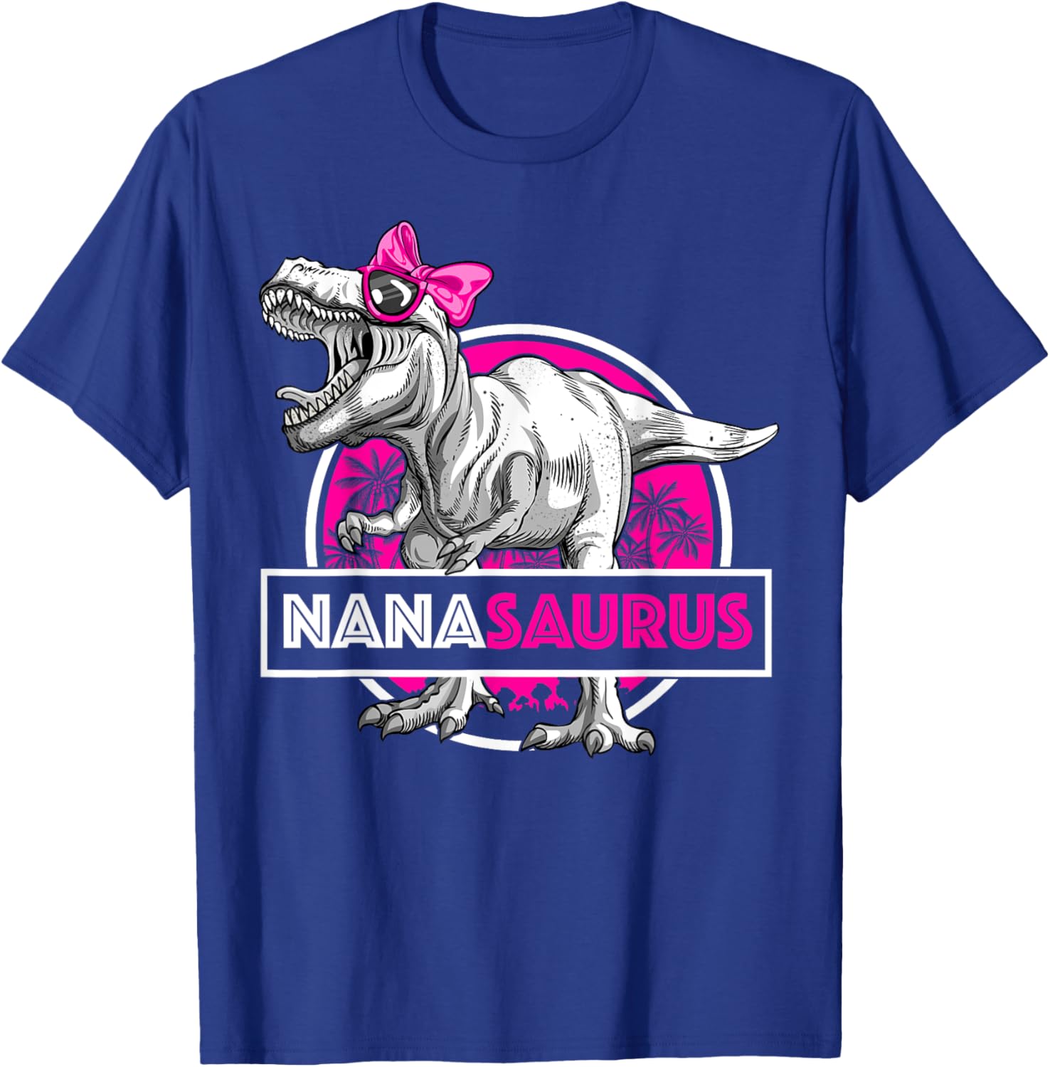 Funny Nanasaurus T-Rex Matching Dinosaur T-Shirt for Grandma and Kids - 7