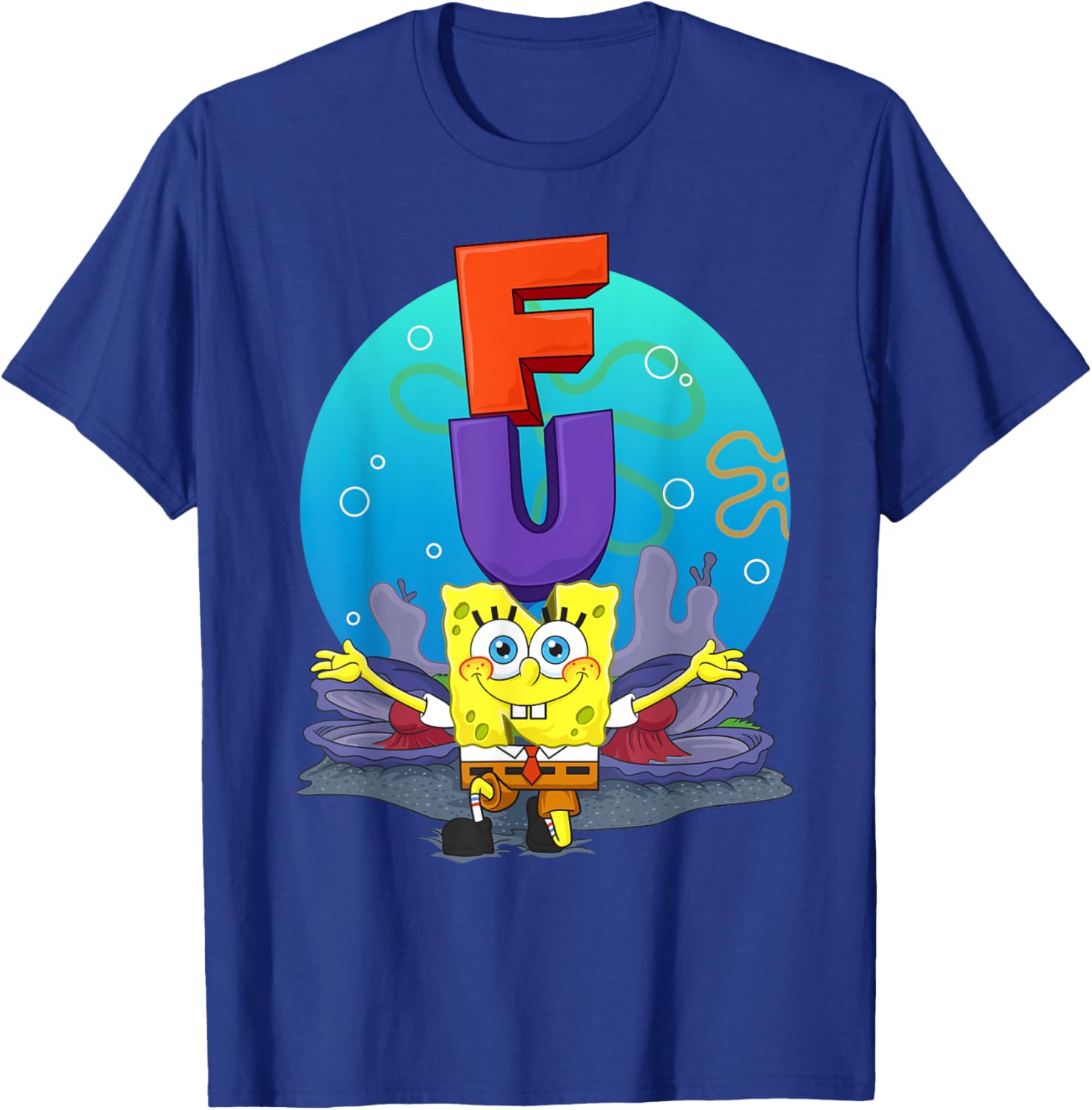 Mademark SpongeBob The F.U.N Song T-Shirt Fun Apparel for Fans - 5