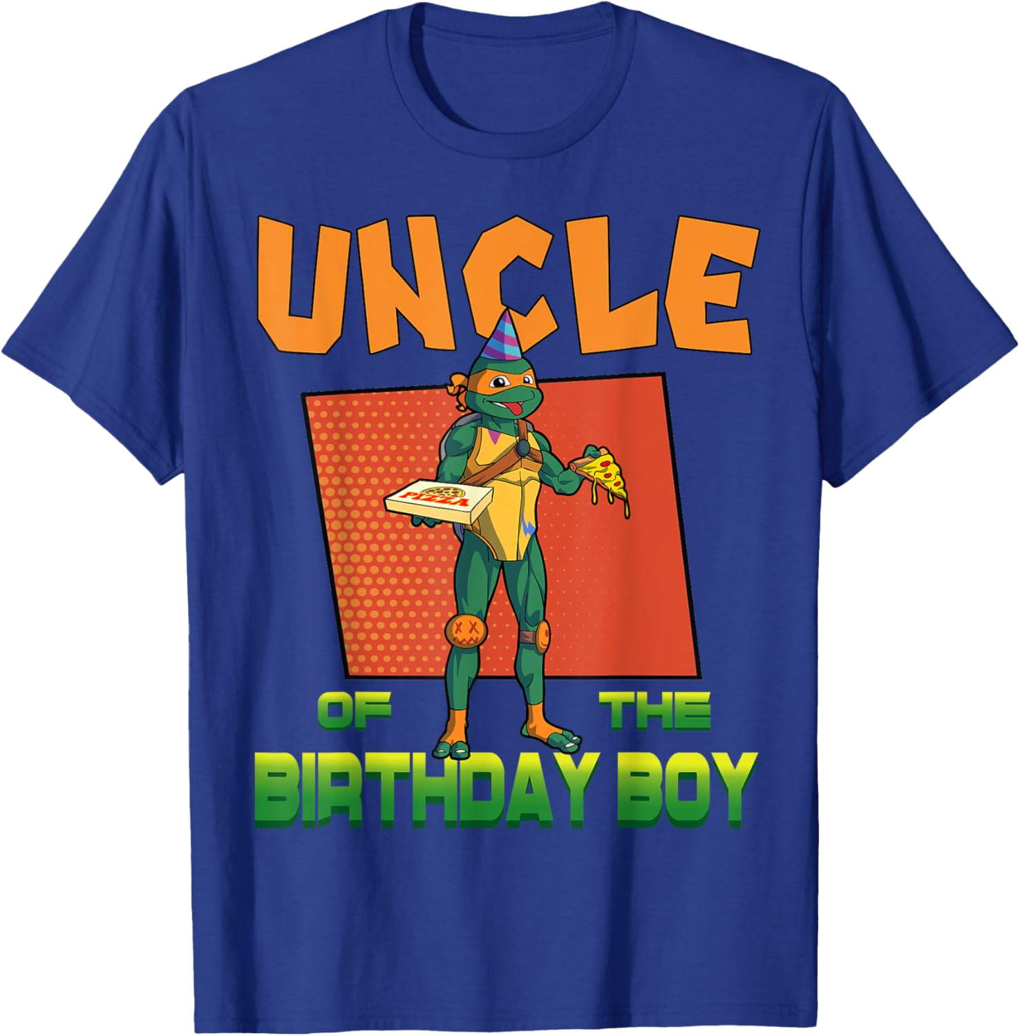 Mikey Uncle of the Birthday Boy Pizza Party T-Shirt - TMNT Fun Apparel - 11