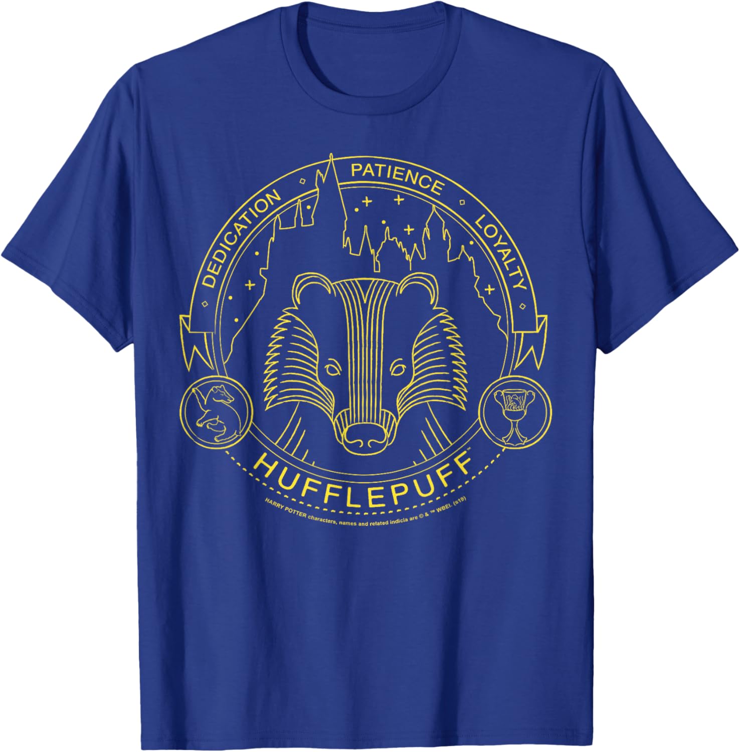 Harry Potter Hufflepuff Symbol Line Art T-Shirt for Fans and Collectors - 12