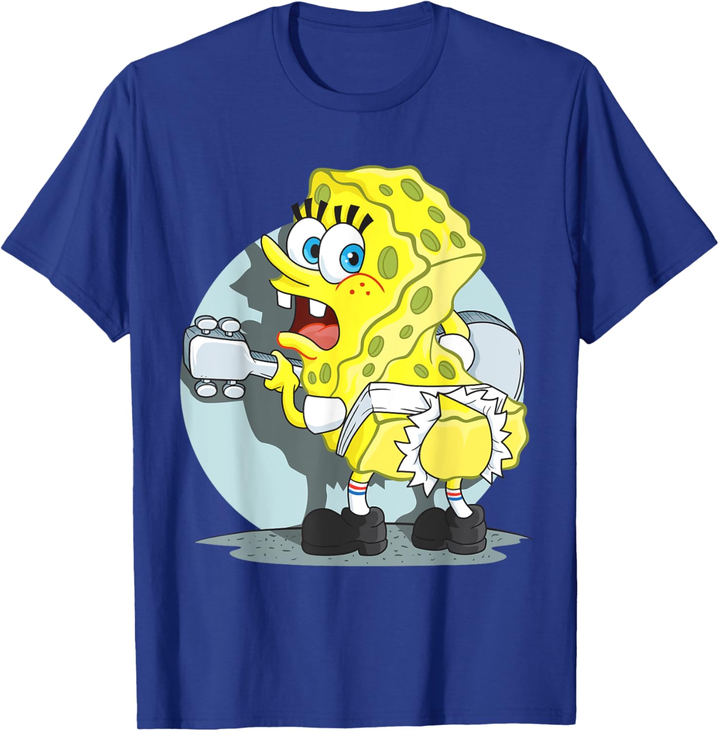Mademark SpongeBob Ripped Pants T-Shirt Fun Clothing for Fans - 8