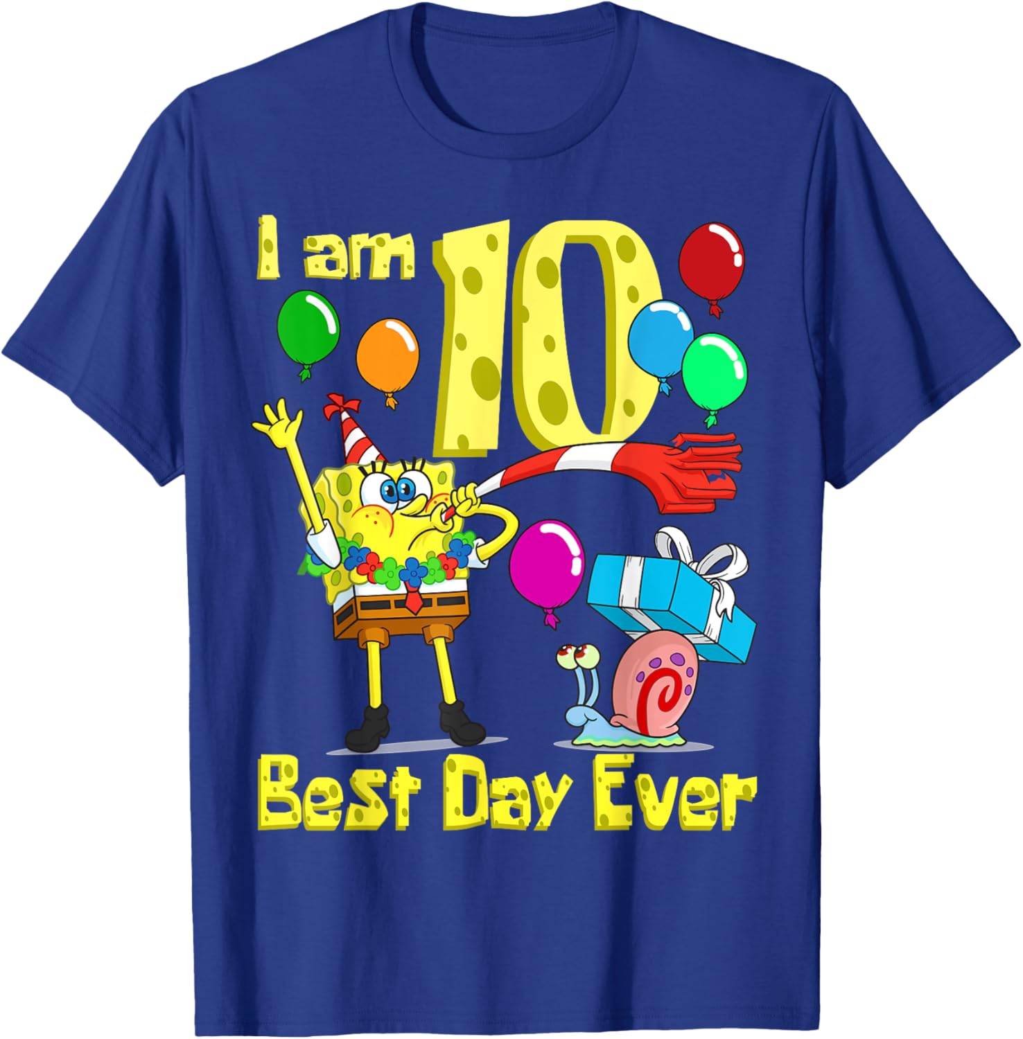 SpongeBob 10th Birthday Party T-Shirt by Mademark for Fun Celebrations - 1