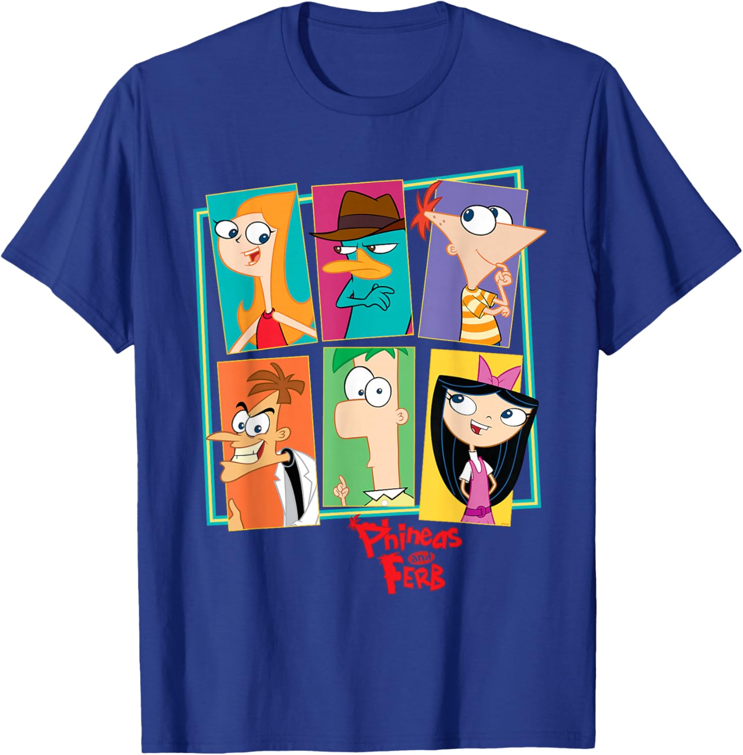 Phineas and Ferb Character Collage T-Shirt for Fun Disney Fans - 11