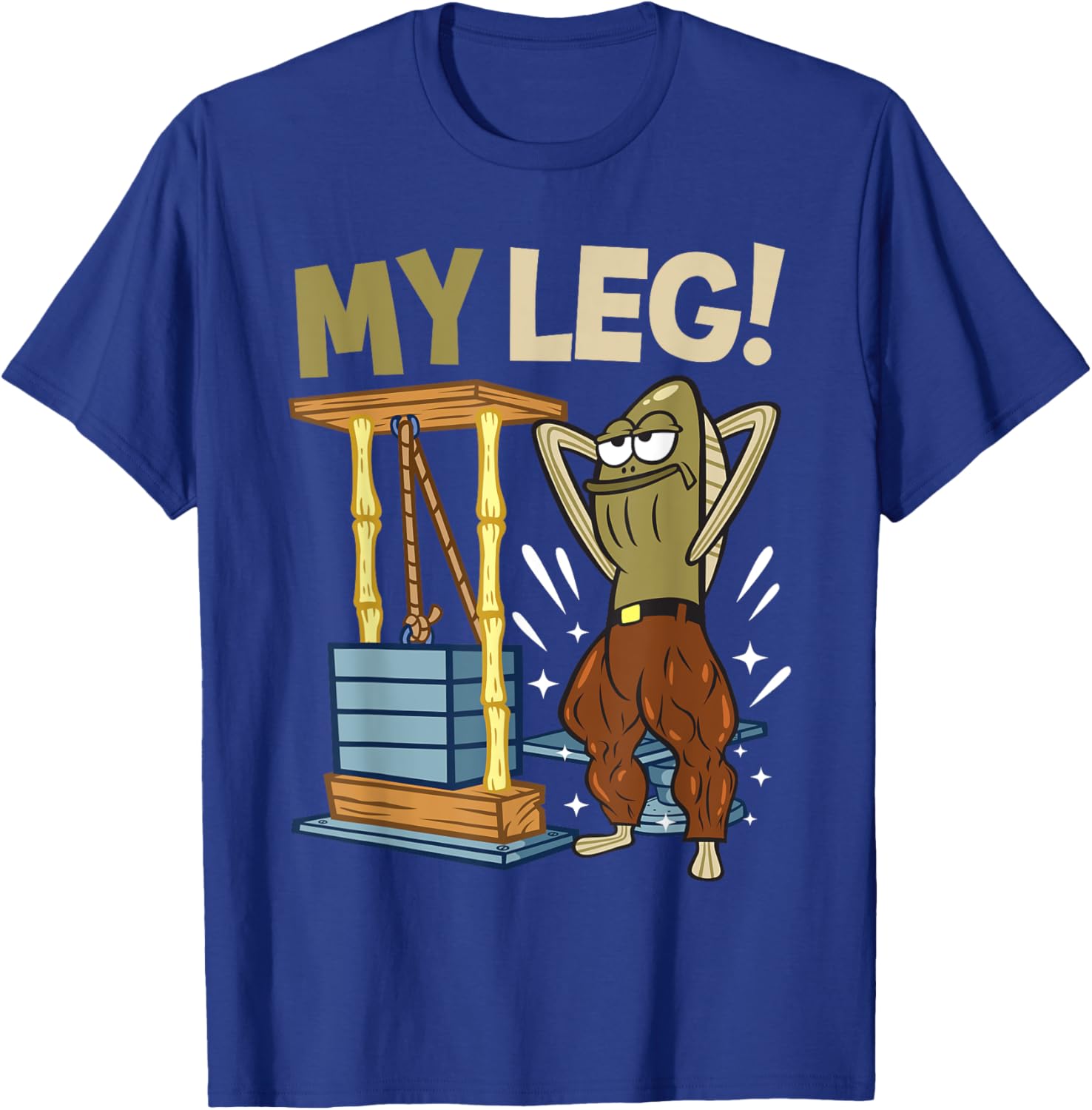 Mademark x SpongeBob My Leg Bodybuilding Funny T-Shirt for Leg Day - 13