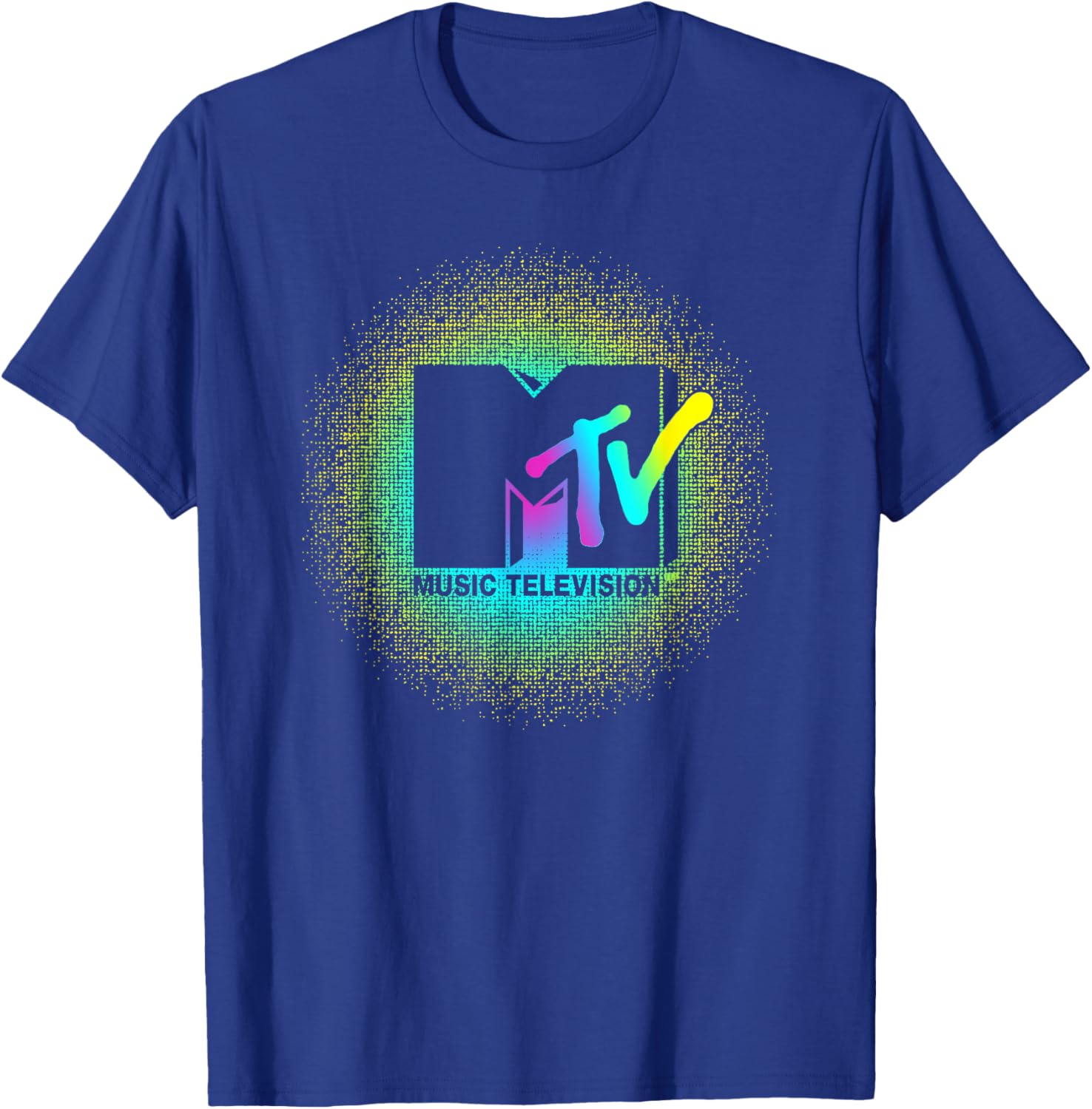 Mademark x MTV Vapor Wave Half Tone Burst Logo T-Shirt for Trendy Style - 1