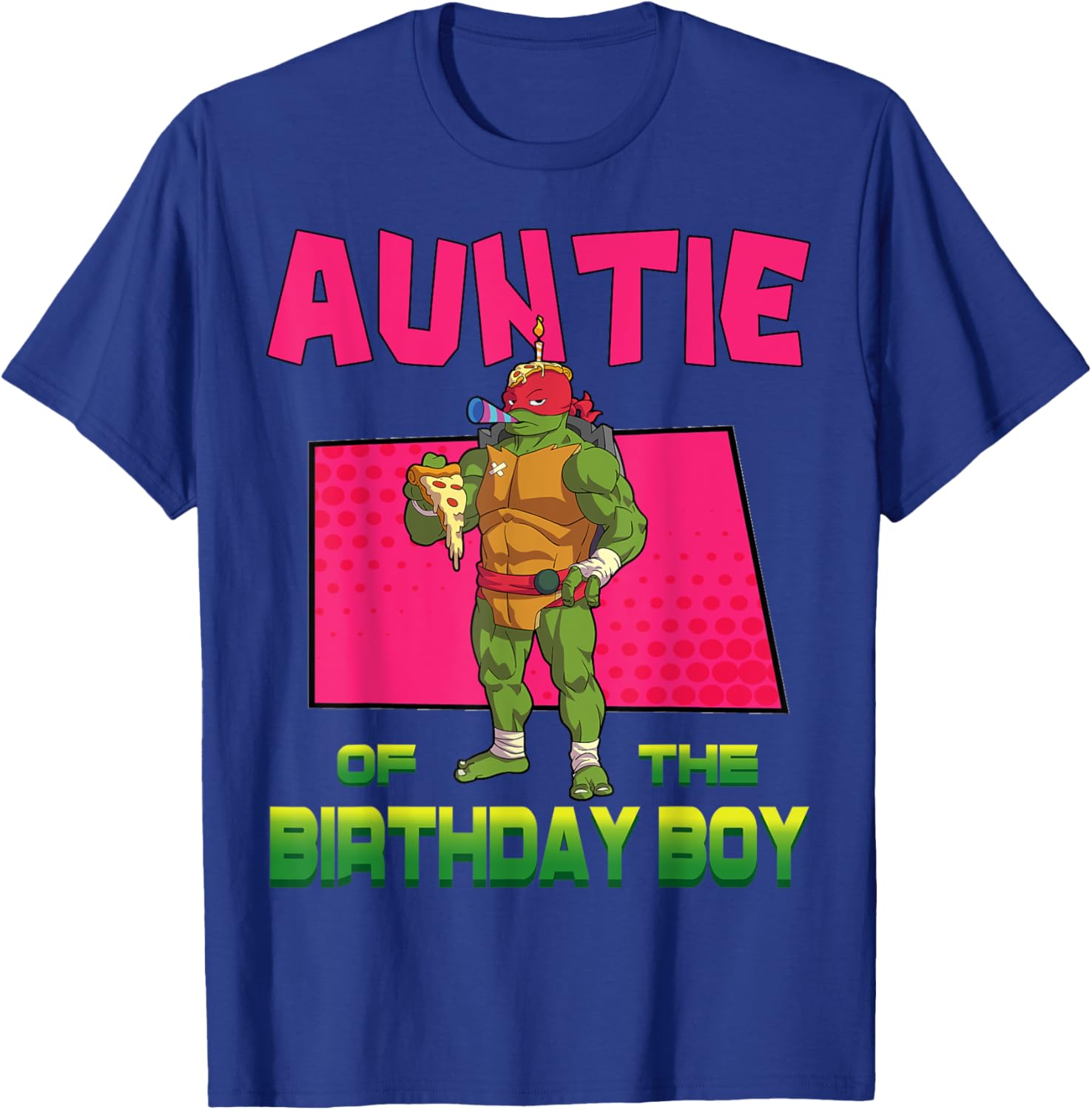 Mademark TMNT Raphael Pizza Party T-Shirt for Birthday Celebration - 9