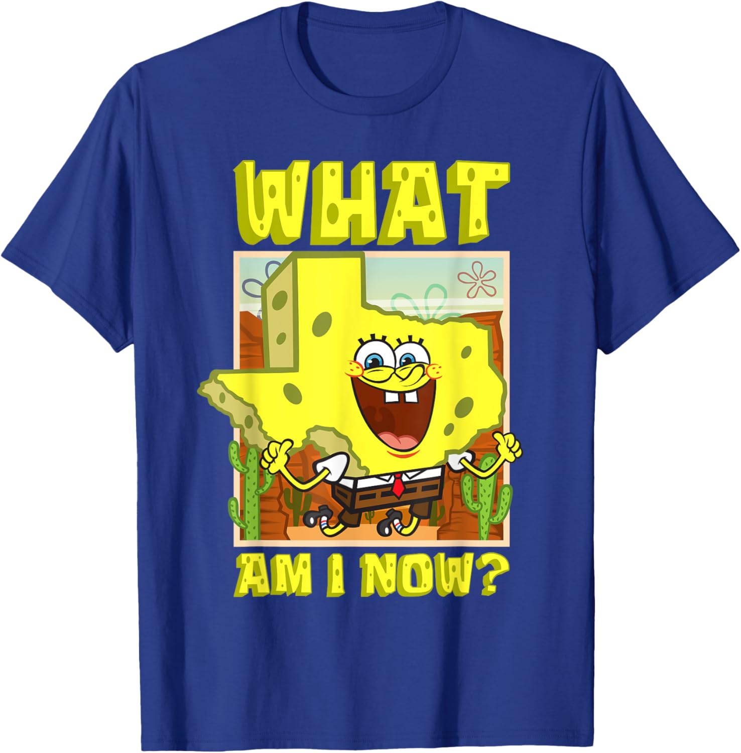Mademark SpongeBob Texas Map T-Shirt for Fun Loving Texans - 13