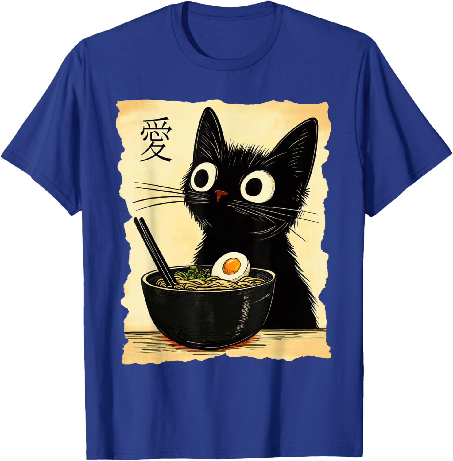 Funny Cat Ramen Graphic Tee Cute Japanese Kawaii Anime Cat T-Shirt - 6