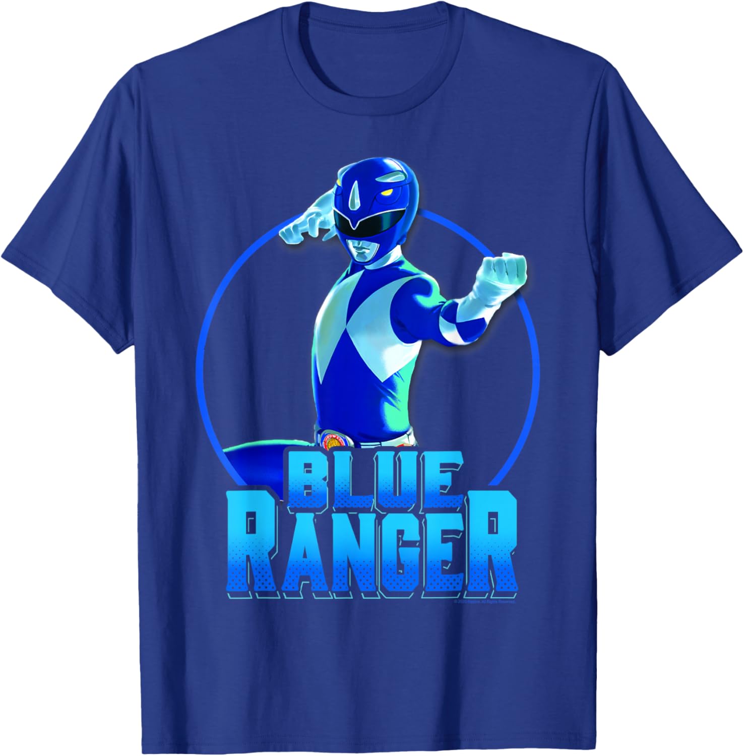 Power Rangers Blue Ranger Karate Action Circle T-Shirt for Fans - 2