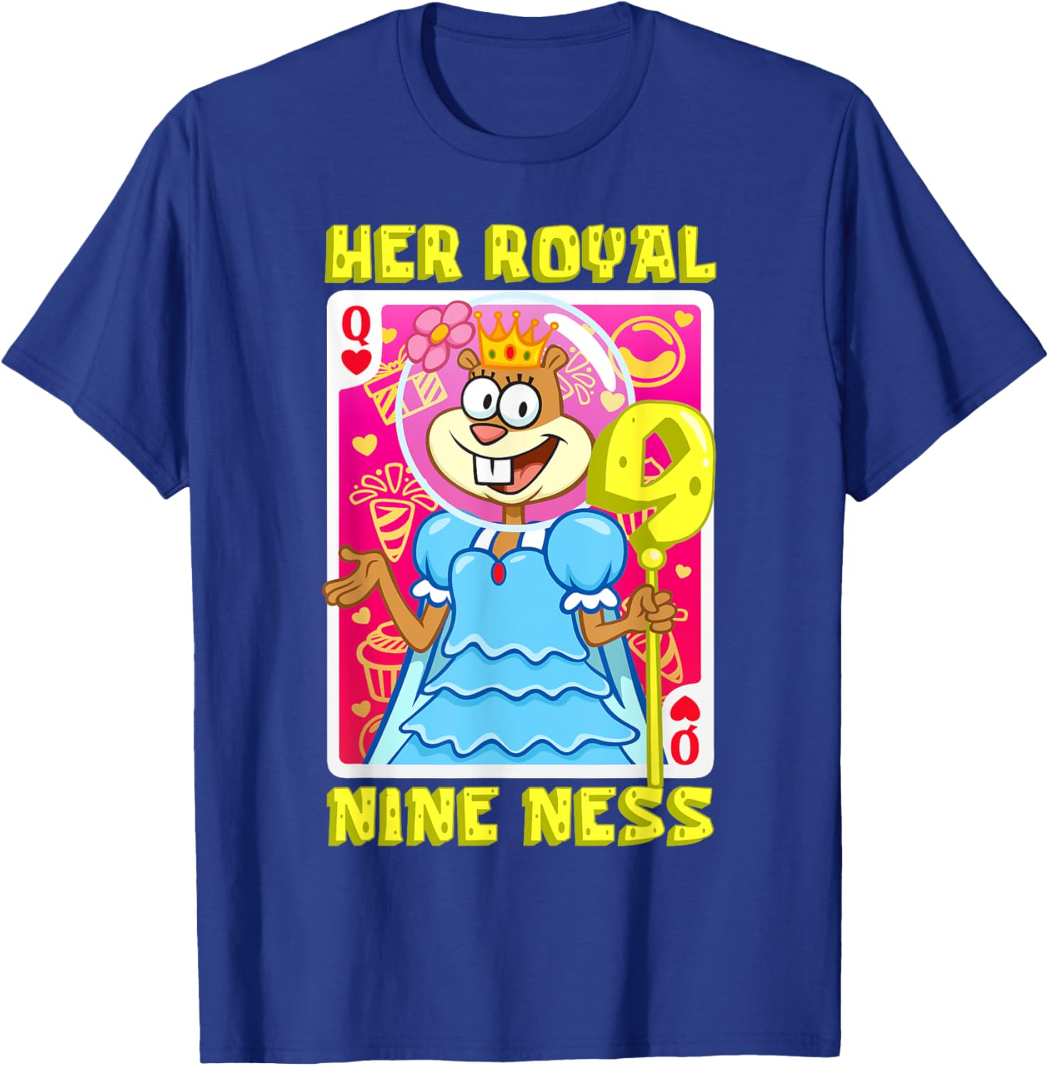 SpongeBob Her Royal Nine-ness Girl 9th Birthday T-Shirt for Kids - 13