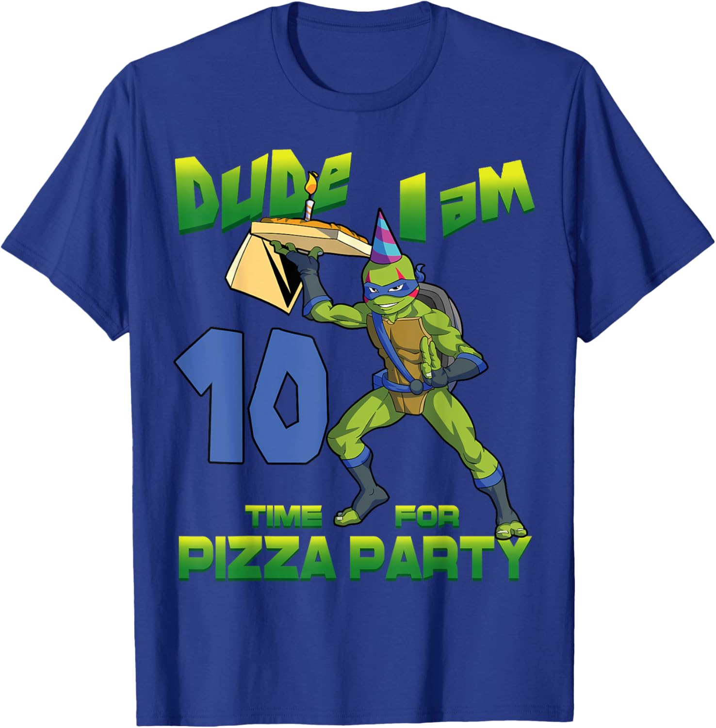 Mademark Teenage Mutant Ninja Turtles Pizza Birthday T-Shirt for Kids - 3