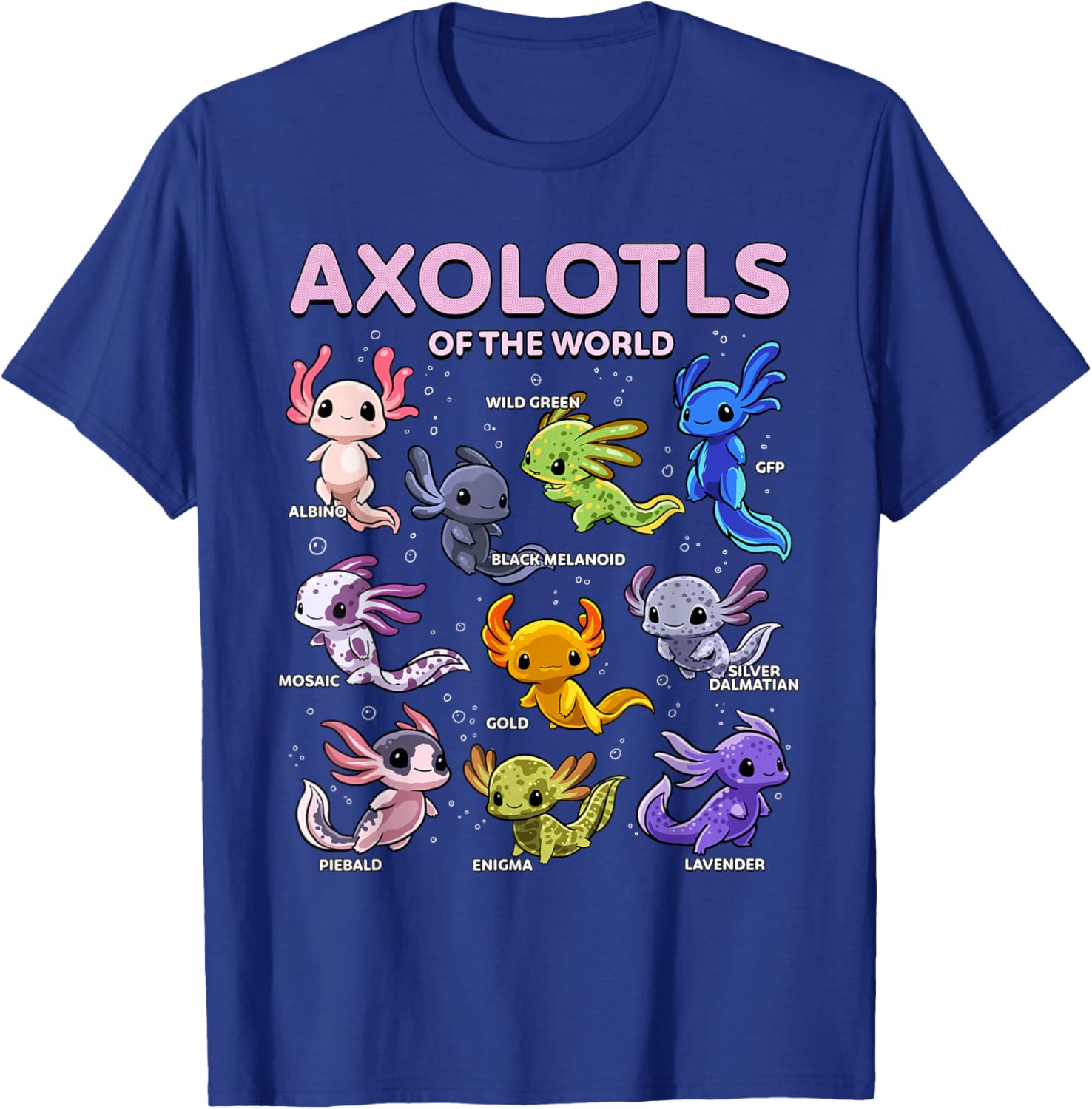Kawaii Axolotl T-Shirt for Animal Lovers | Cute Axolotls of the World - 1