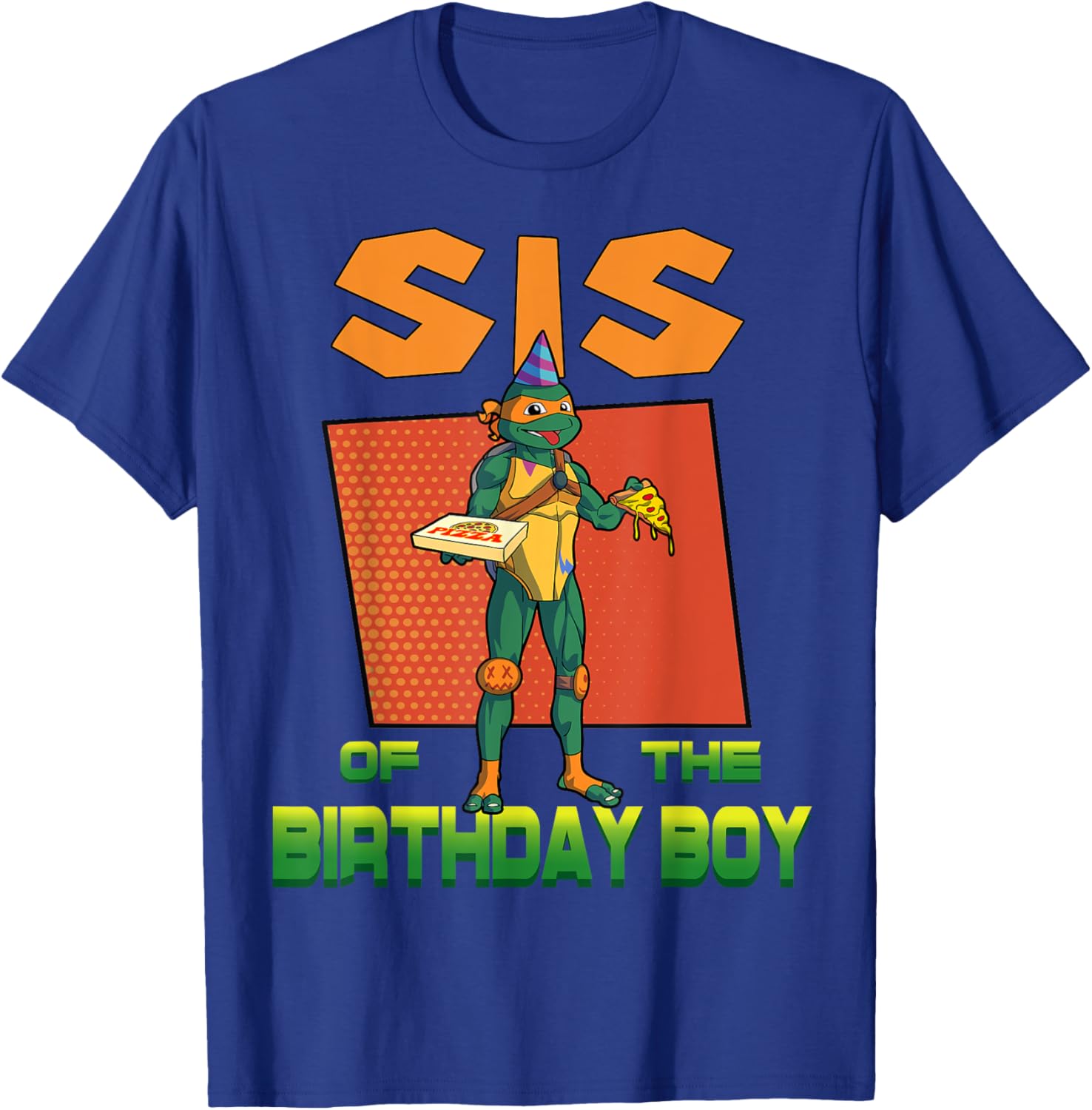 Mademark Teenage Mutant Ninja Turtles Mikey Pizza Birthday Party T-Shirt - 18