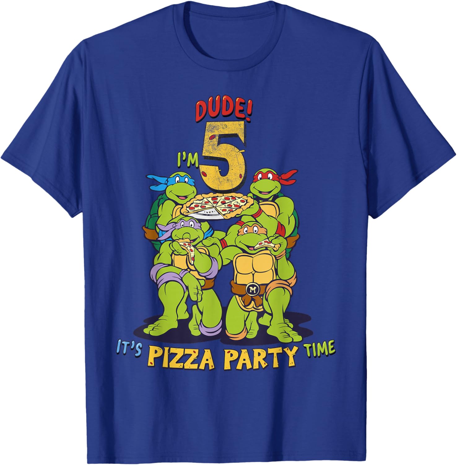 Teenage Mutant Ninja Turtles Pizza Party T-Shirt for Boys Age 5 - 3