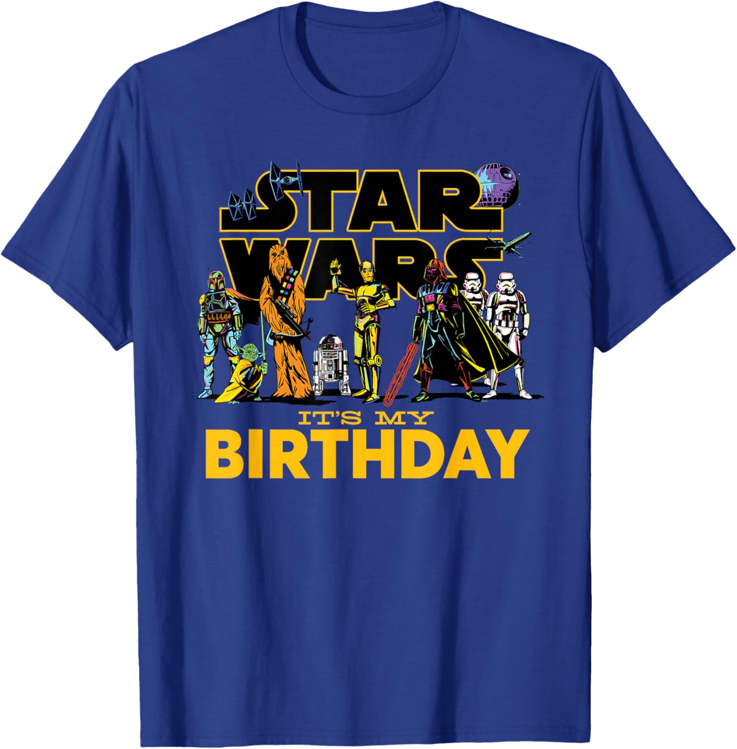 Star Wars Birthday T-Shirt for Kids Featuring Classic Characters Design - 15