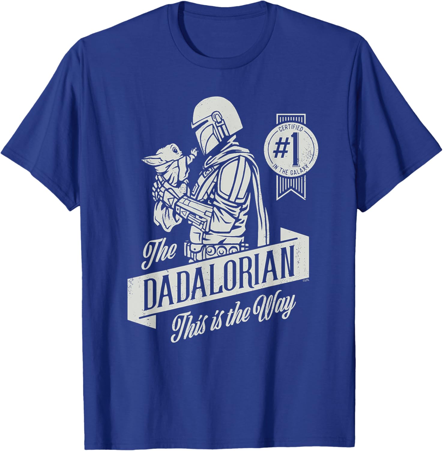 Star Wars Mandalorian Grogu Dadalorian Father's Day T-Shirt for Dads - 8