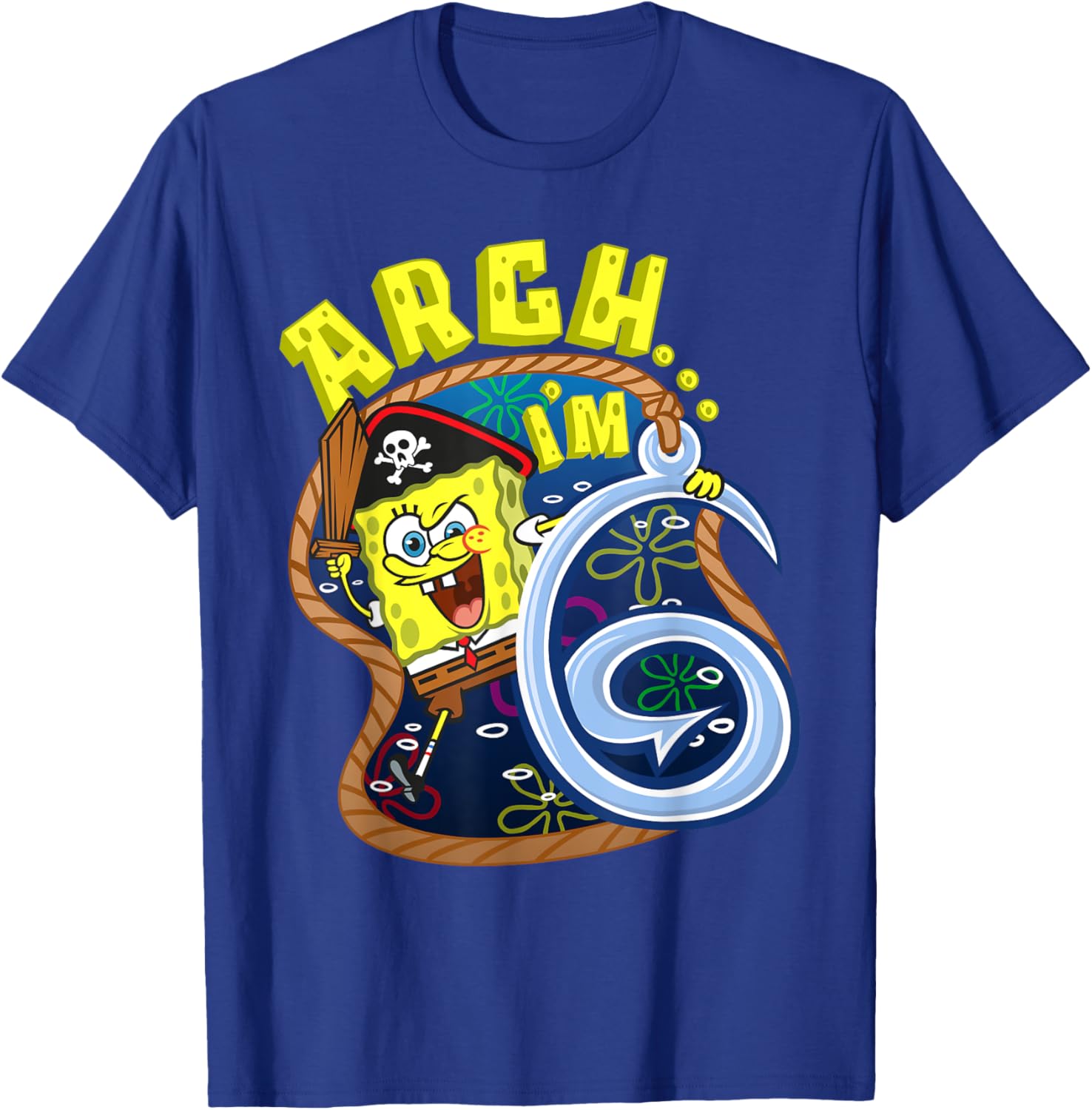 Mademark SpongeBob SquarePants Pirate Theme T-Shirt for 6th Birthday - 9
