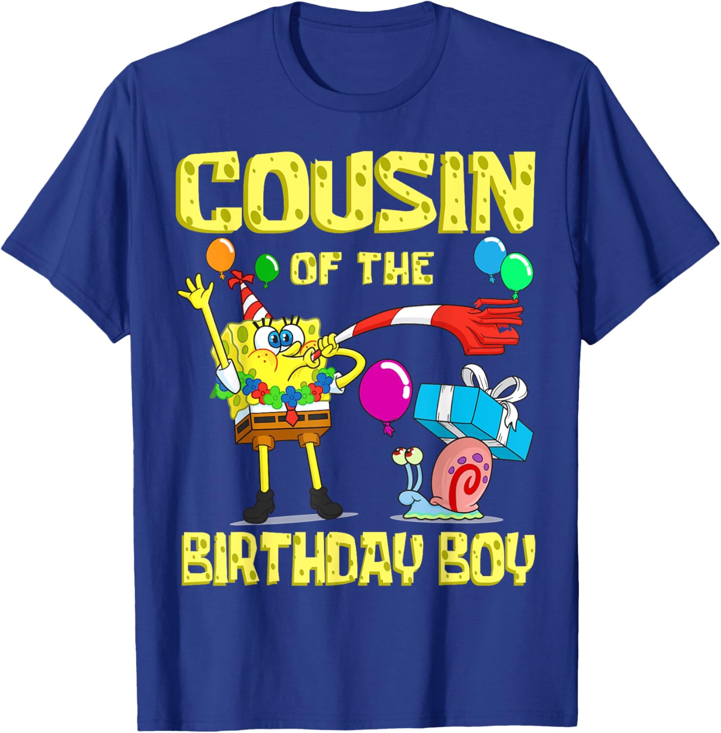 Mademark SpongeBob Cousin of the Birthday Boy Party T-Shirt for Kids - 2
