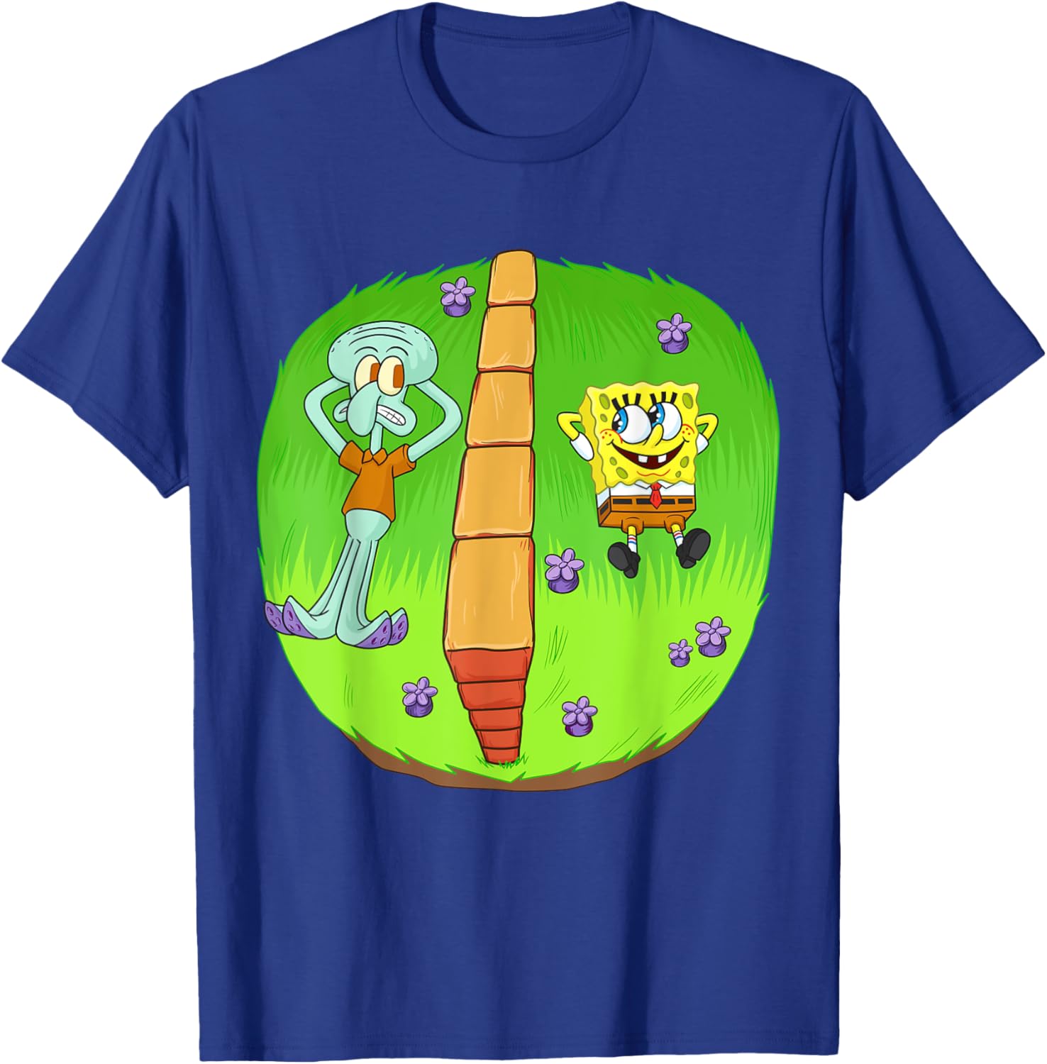 Mademark SpongeBob Squidward Wall In Between T-Shirt for Fun Style - 4