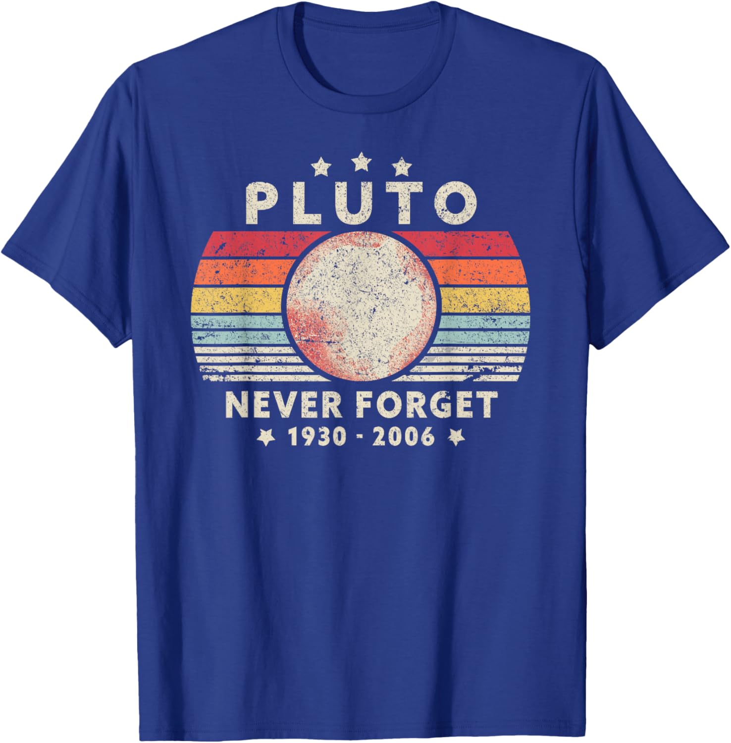 Never Forget Pluto Retro Space Science T-Shirt for Fun Loving Nerds - 16