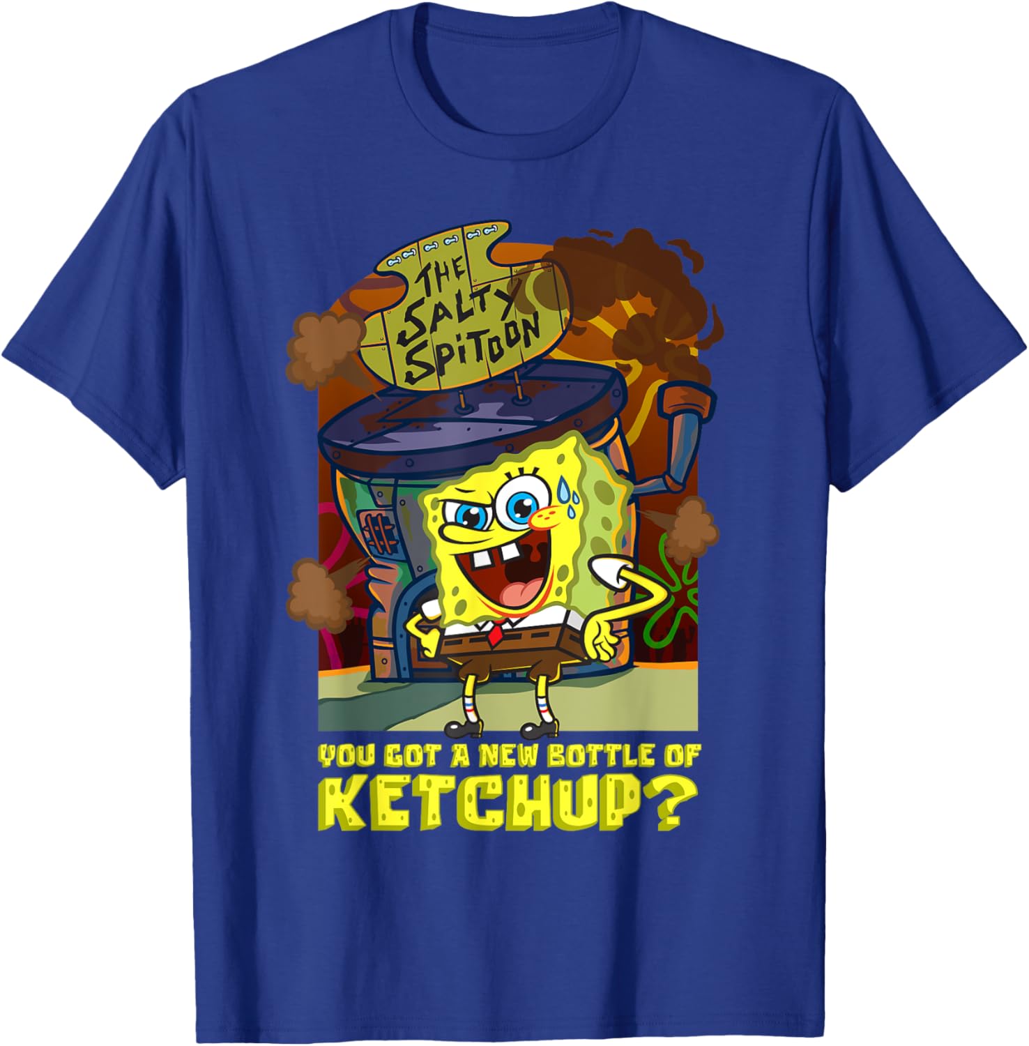 Mademark SpongeBob Salty Spitoon Ketchup Fun T-Shirt for Fans - 4