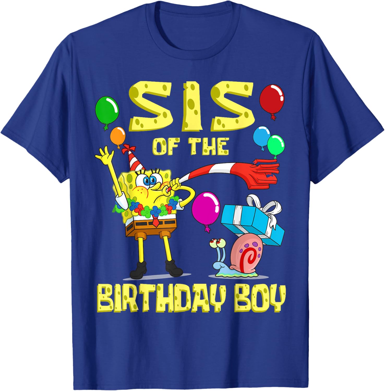 Mademark SpongeBob Sister of the Birthday Boy Party T-Shirt for Kids - 7