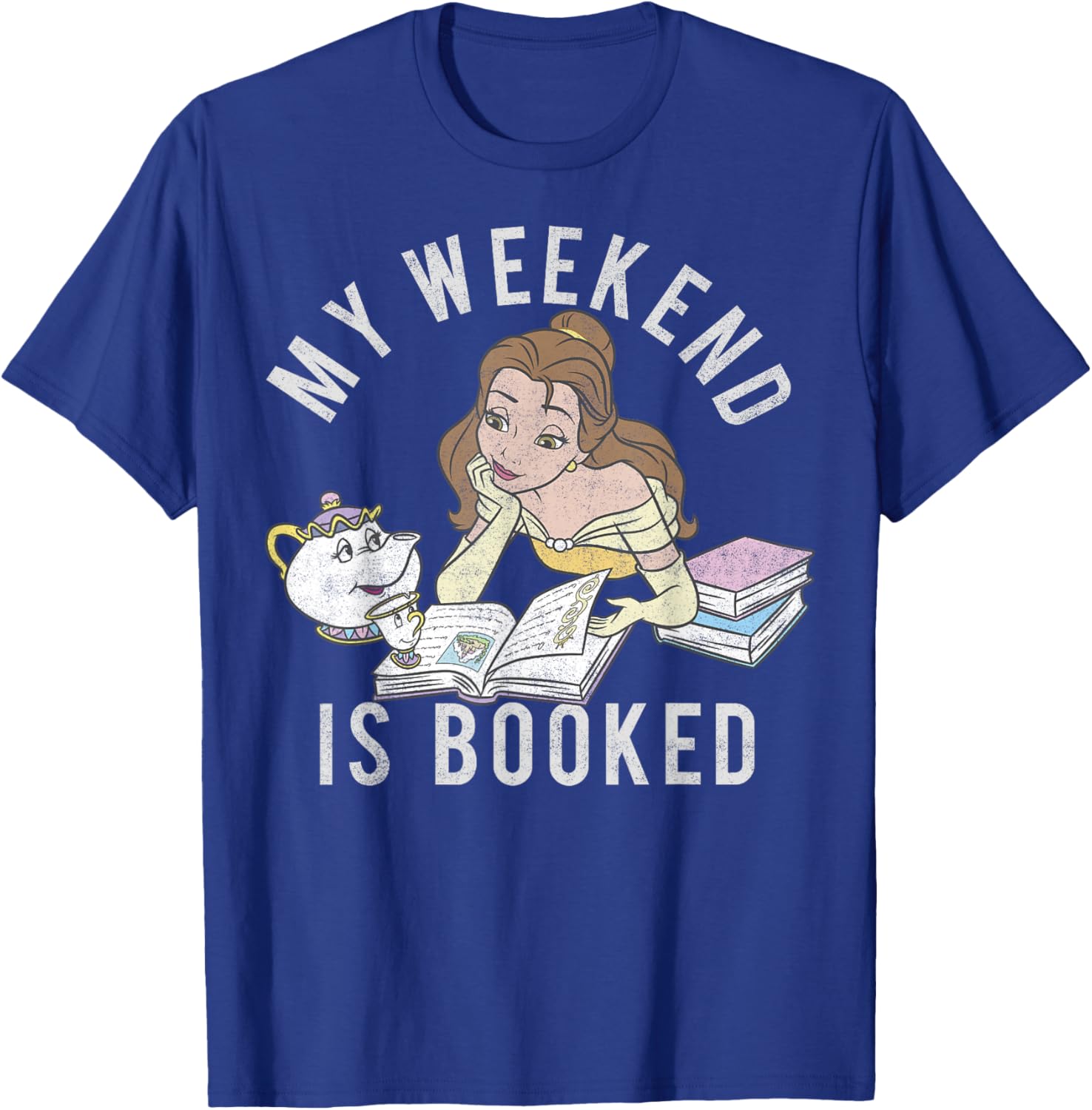 Disney Beauty and the Beast Belle My Weekend Is Booked T-Shirt Small - 6