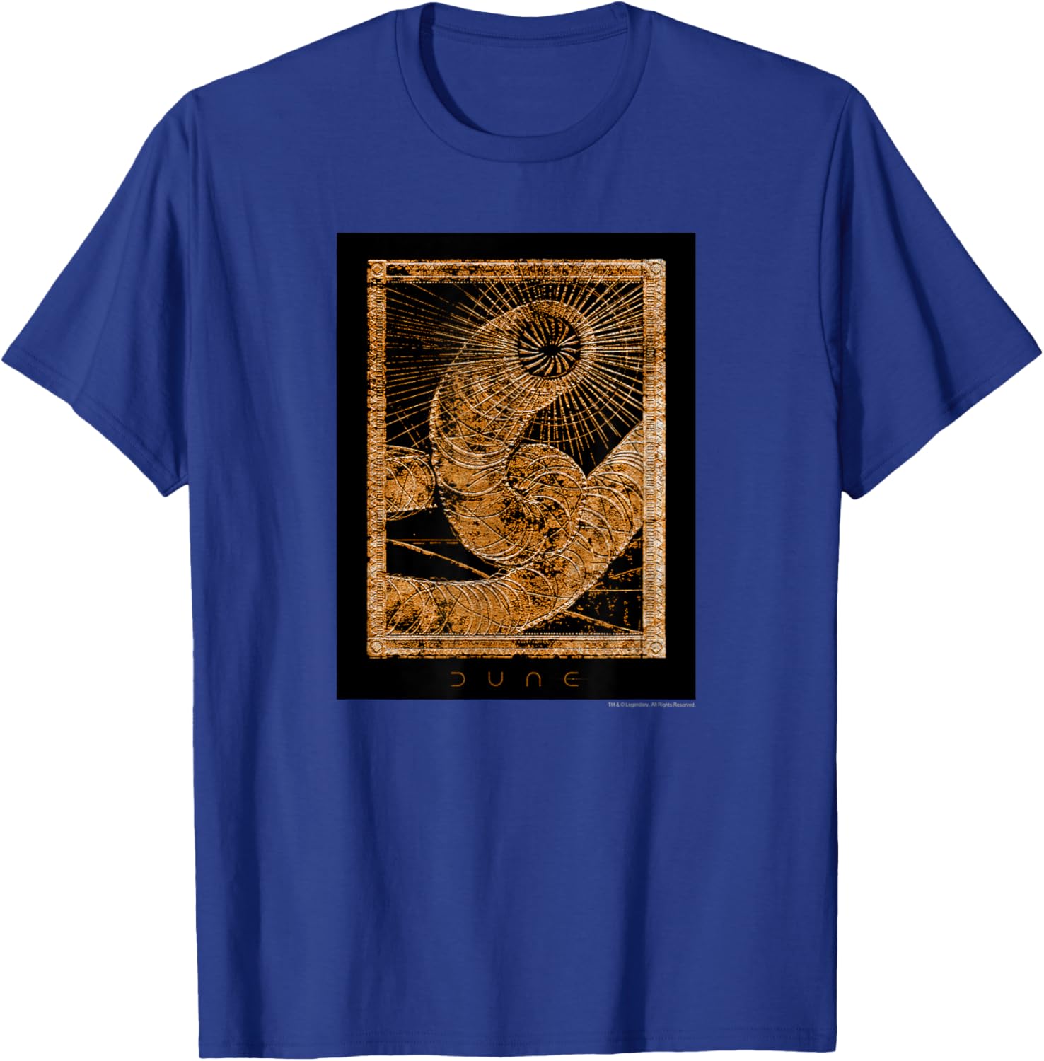 Dune Golden Sandworm T-Shirt for Fans of Sci-Fi and Adventure - 7