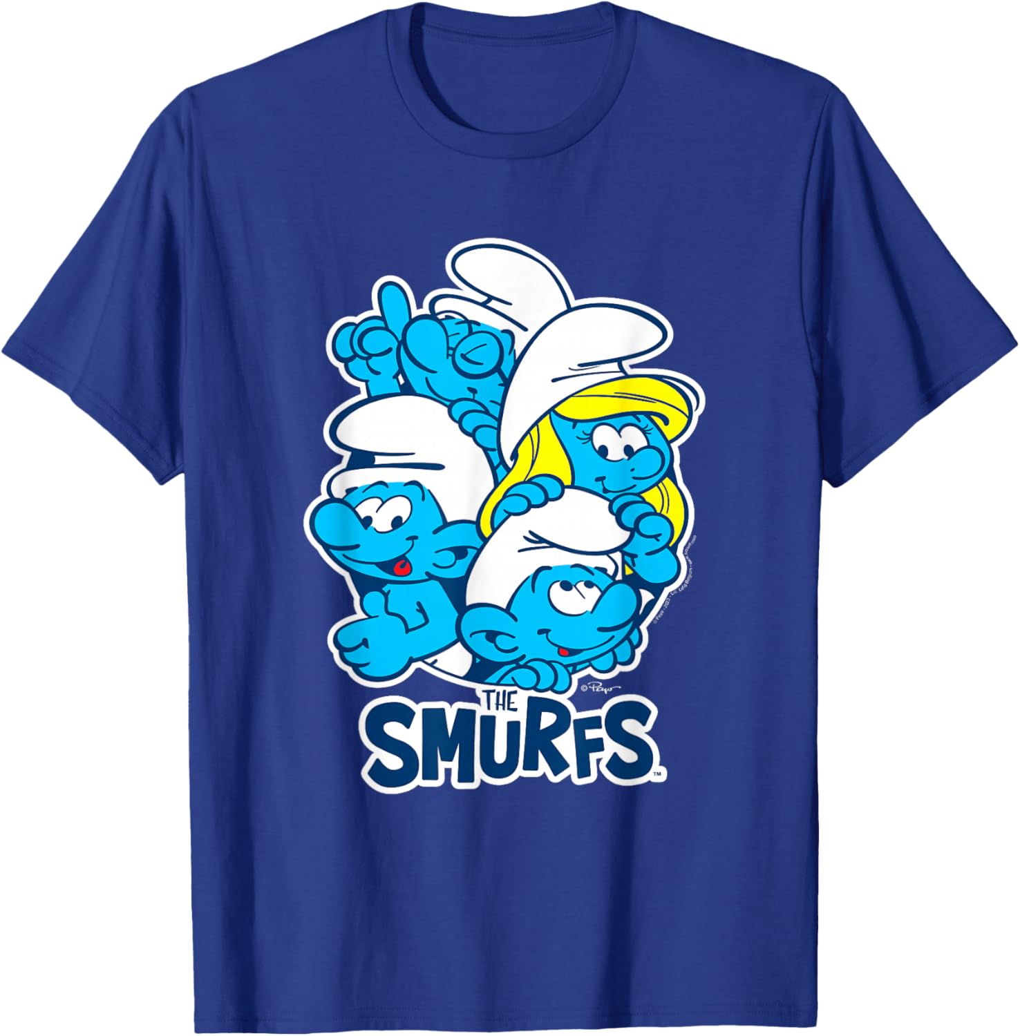 Cute Smurfs Group T-Shirt for Fans - Fun and Colorful Apparel - 9