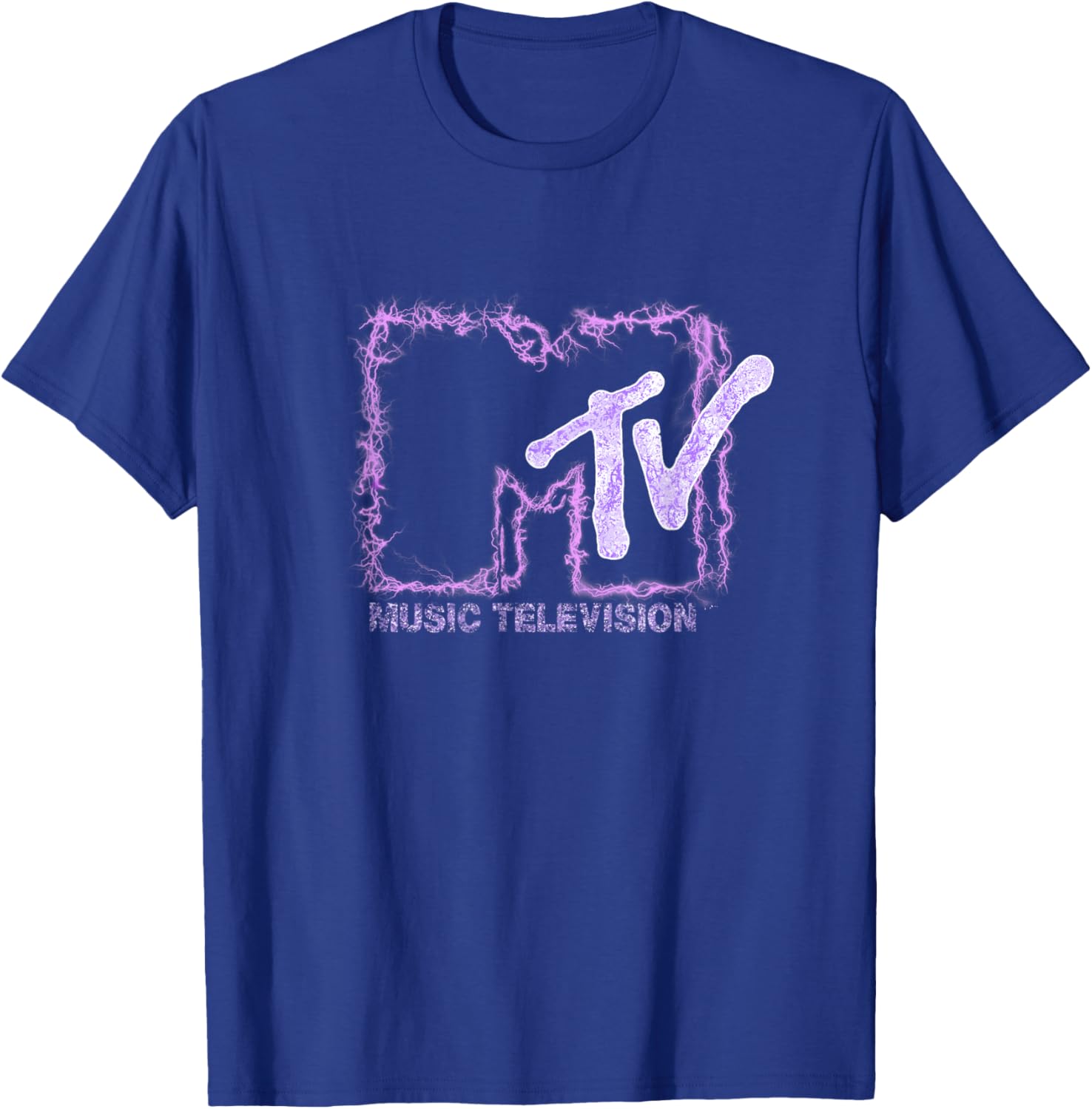 Mademark x MTV Official Logo T-Shirt with Purple Electric Flashes - 14
