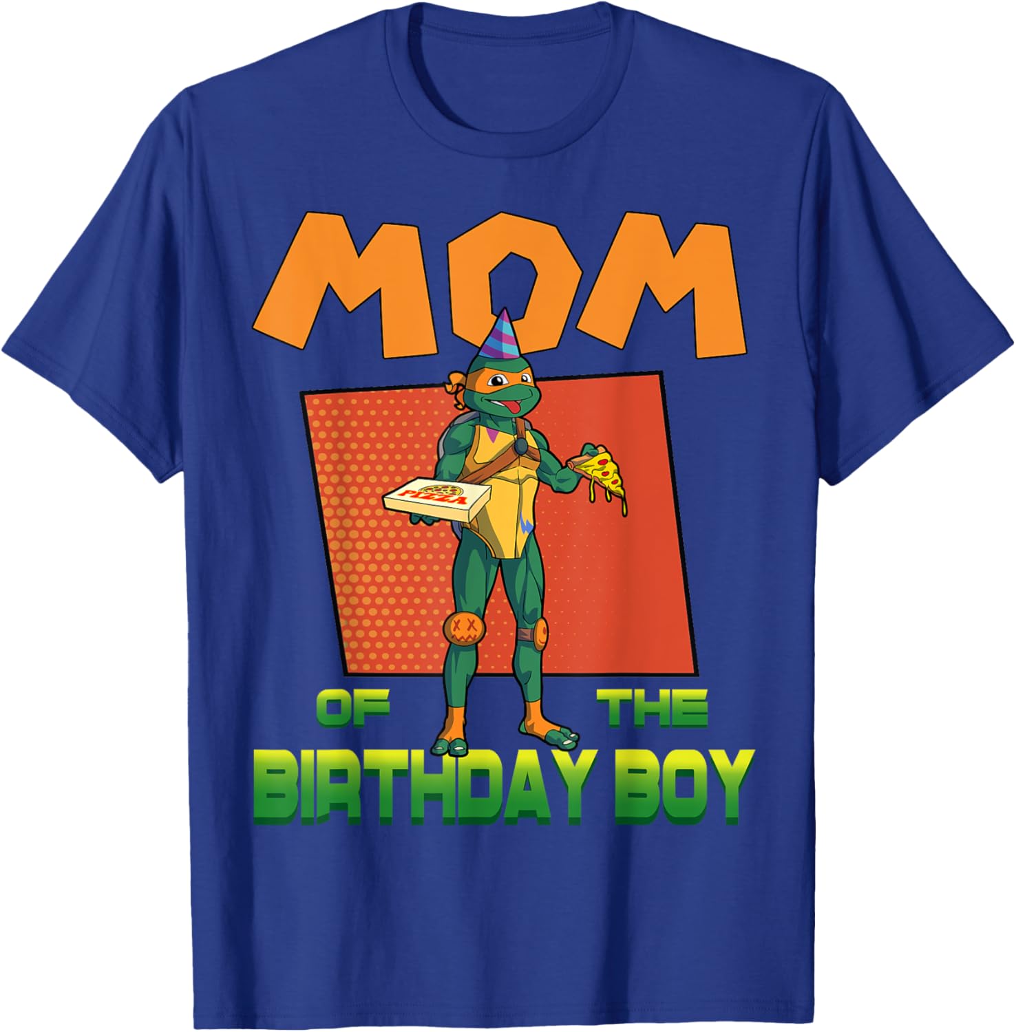 Mademark Teenage Mutant Ninja Turtles Mikey Birthday Pizza Party T-Shirt - 2